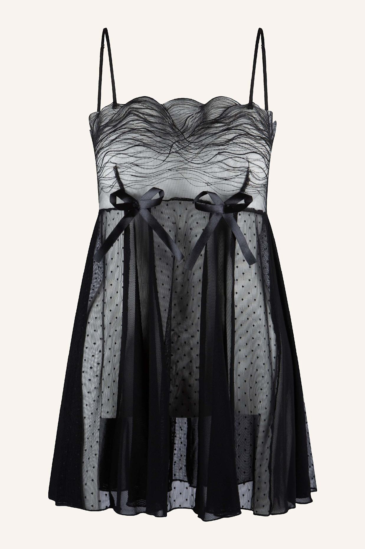 LINGADORE Babydoll: SCHWARZ