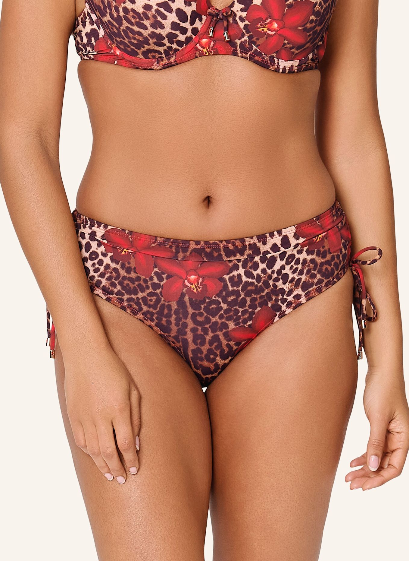 LINGADORE Bikini shorty: ROT / BRAUN