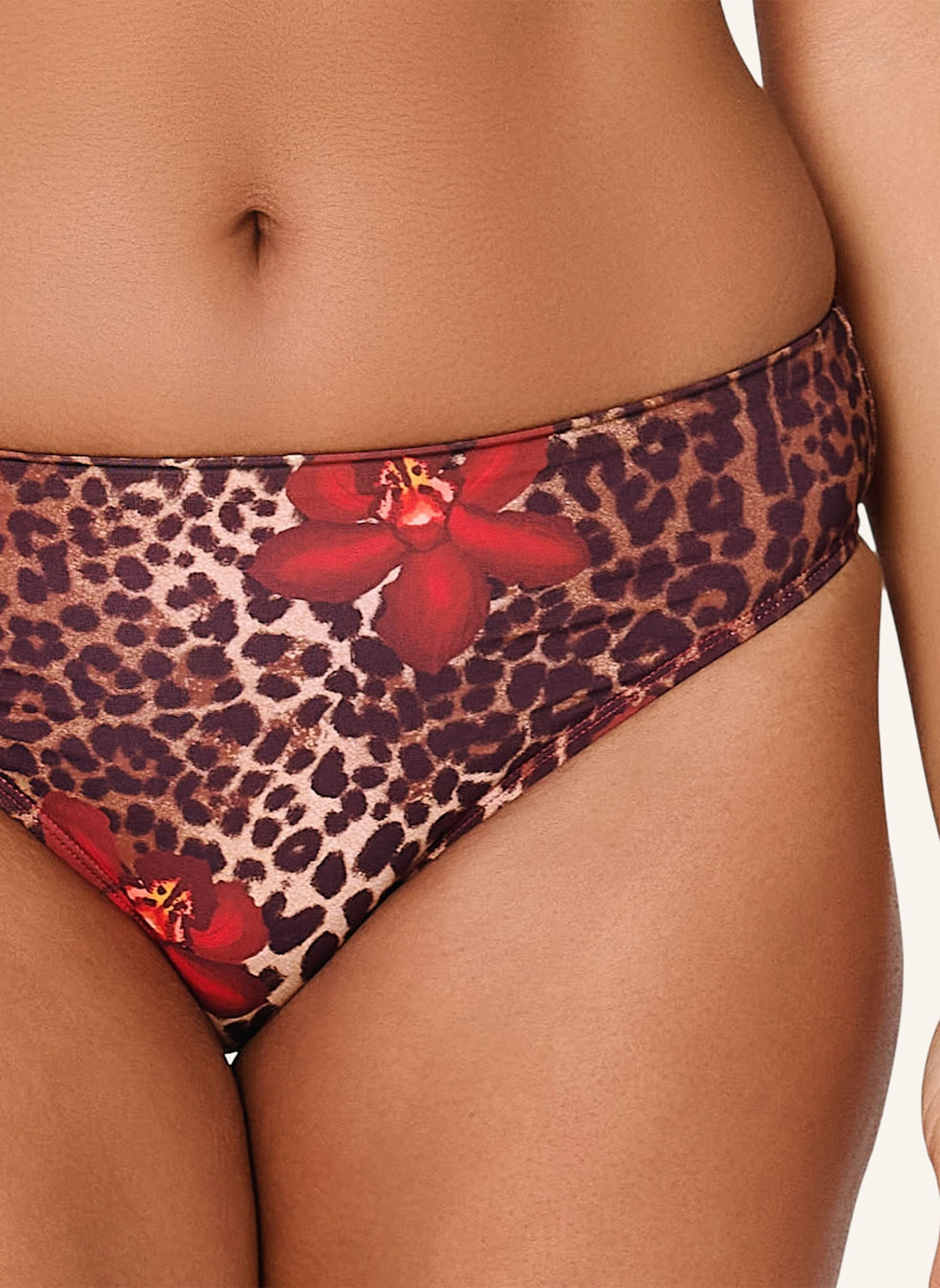 LINGADORE Bikini Slip: ROT/ BRAUN