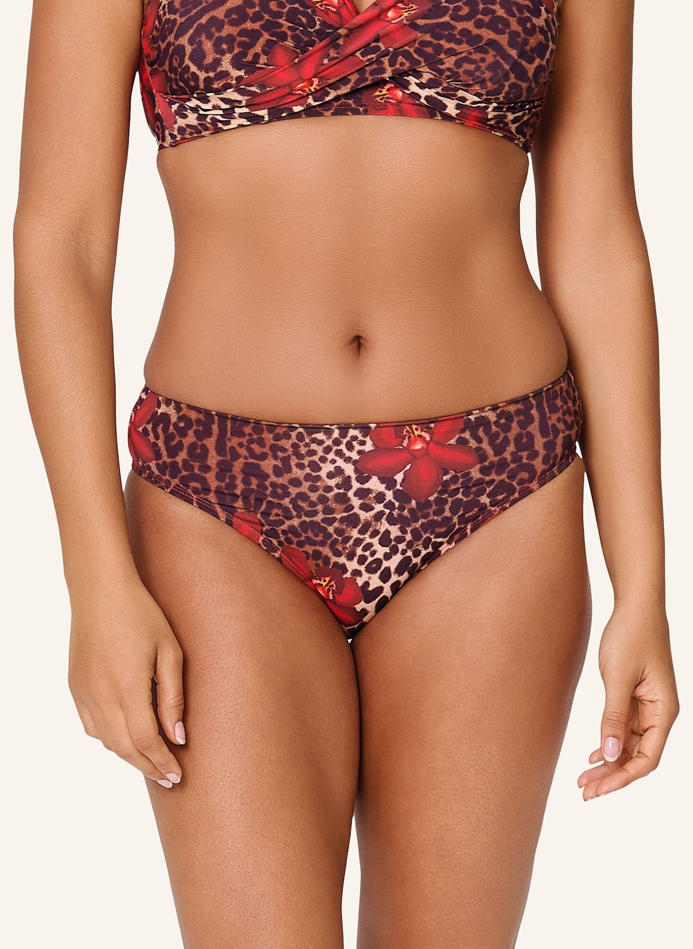 LINGADORE Bikini Slip: ROT / BRAUN