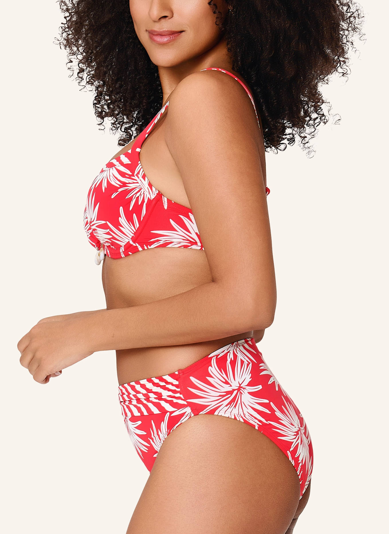 LINGADORE Bikini Slip: WEISS/ ROT