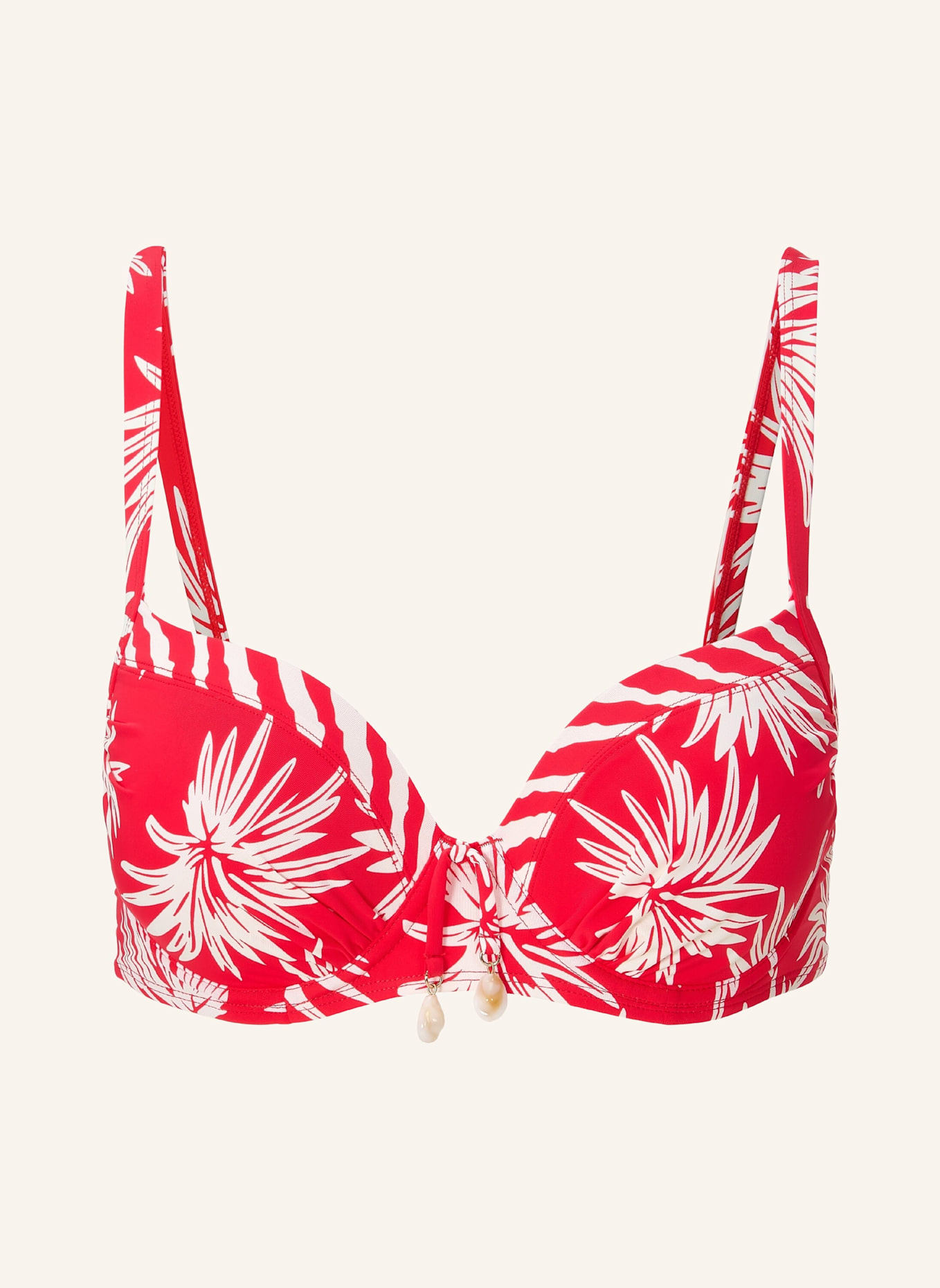 LINGADORE Bikini top: WEISS/ ROT