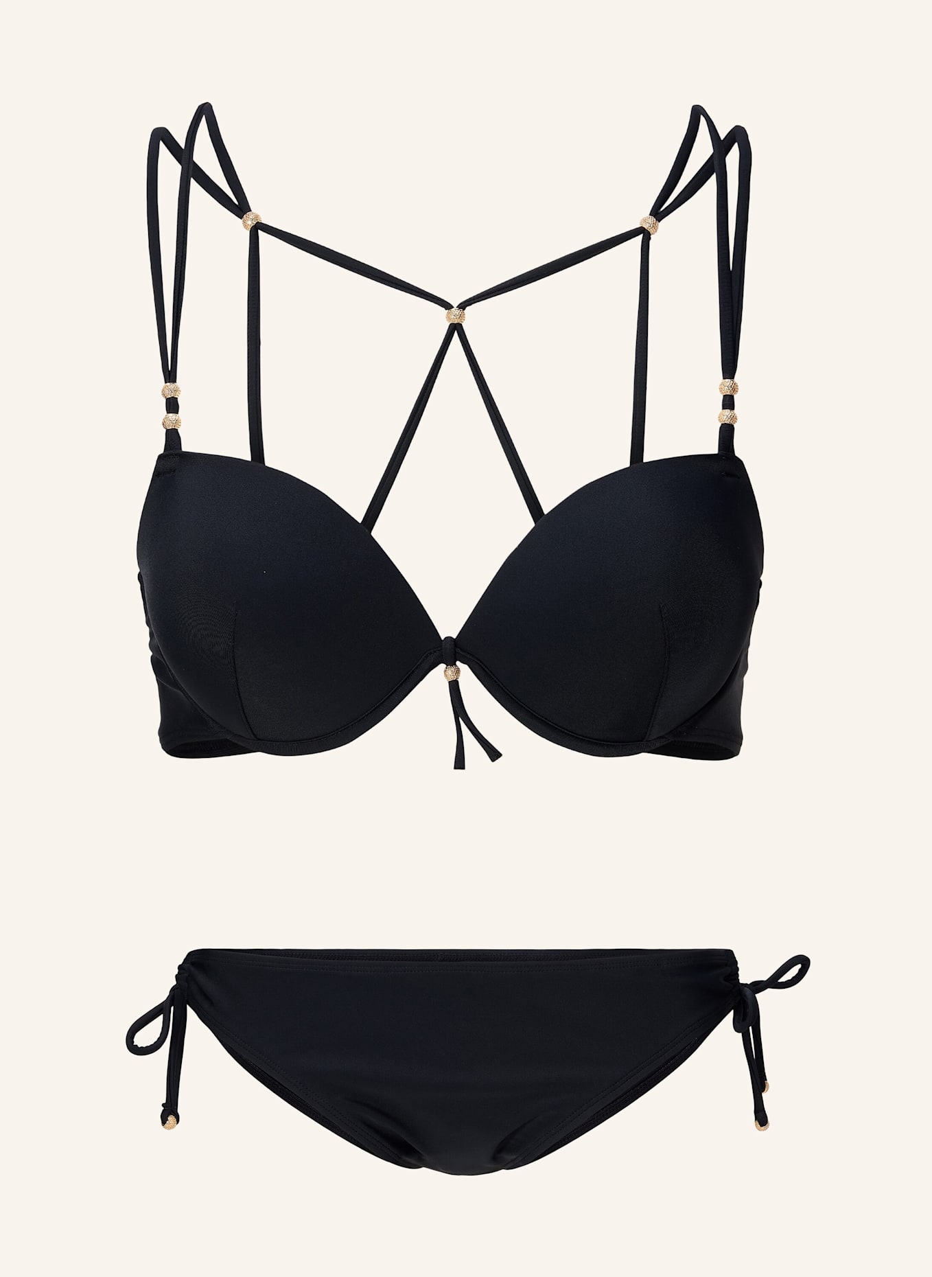 LINGADORE Halterneck bikiniset: SCHWARZ