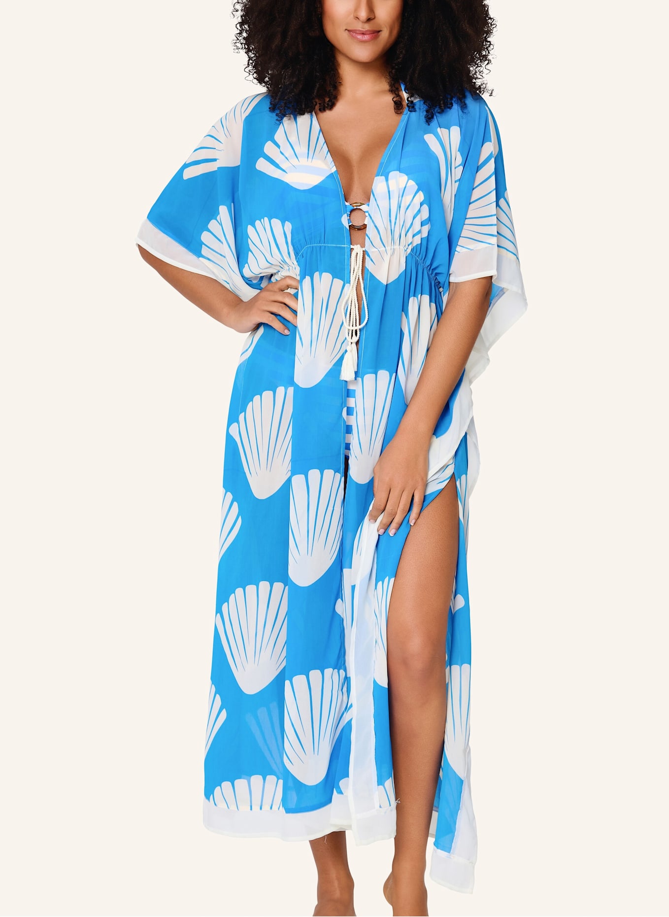 LINGADORE Kimono: BLAU/ WEISS