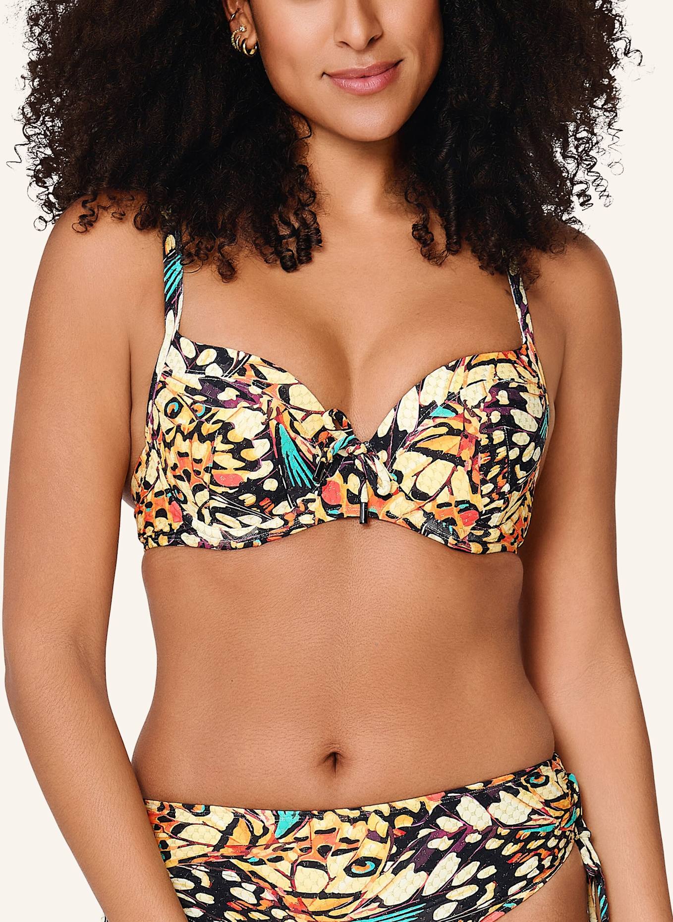 LINGADORE Bikini top: ORANGE/ SCHWARZ/ WEISS/ GELB/ TÜRKIS