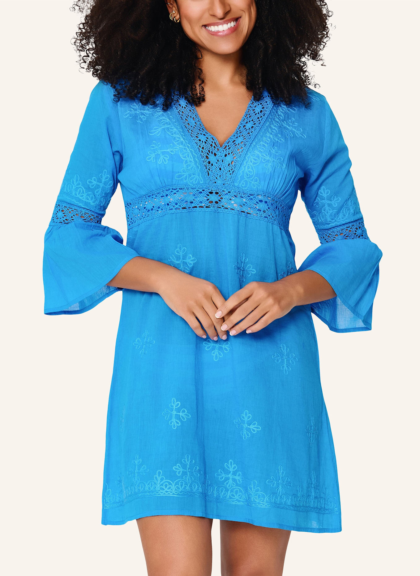 LINGADORE Tunik: BLAU/ WEISS