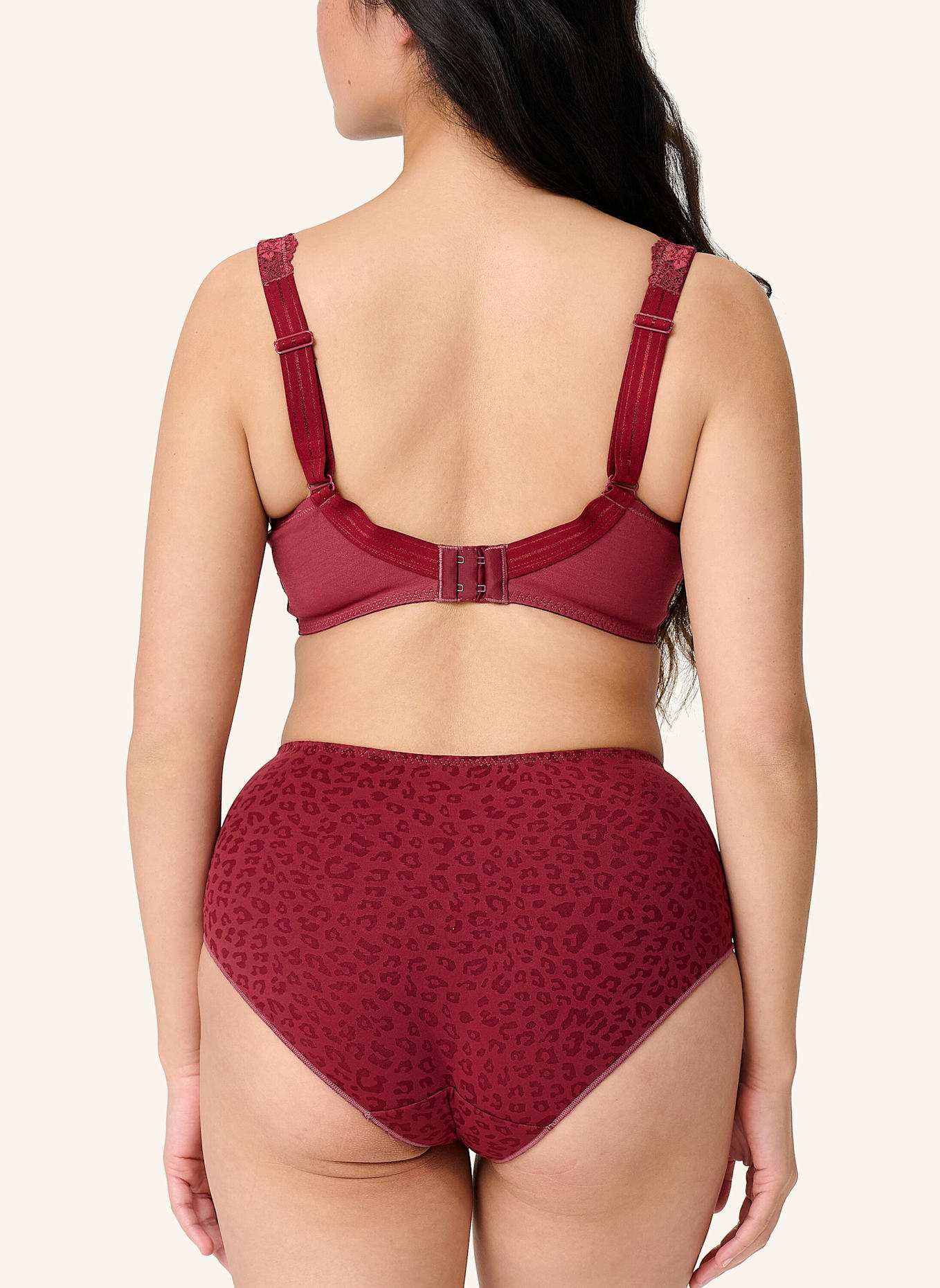 LINGADORE DAILY T-Shirt BH - Plus Size: DUNKELROT