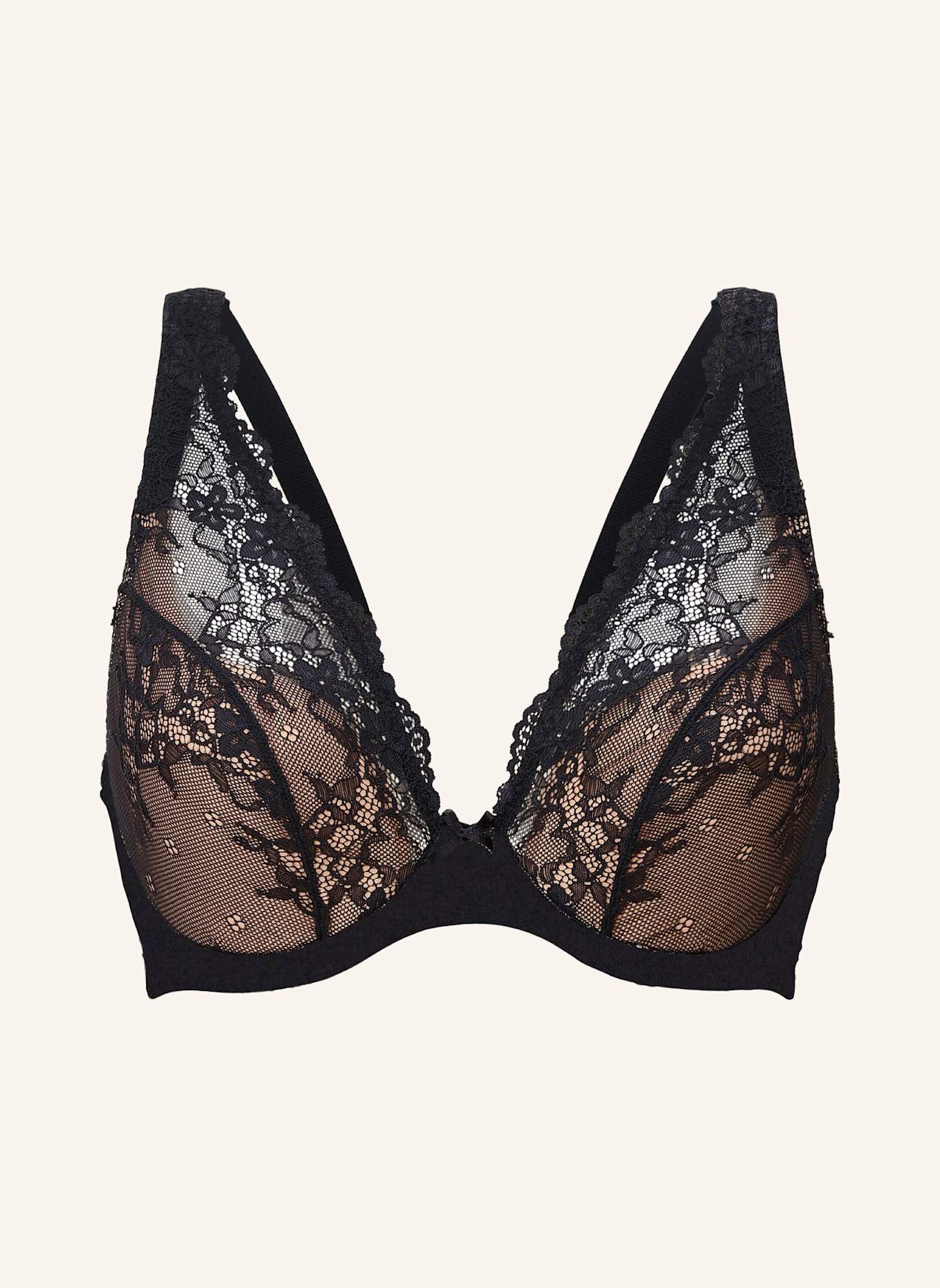LINGADORE DAILY Triangel plunge BH: SCHWARZ/ TAUPE