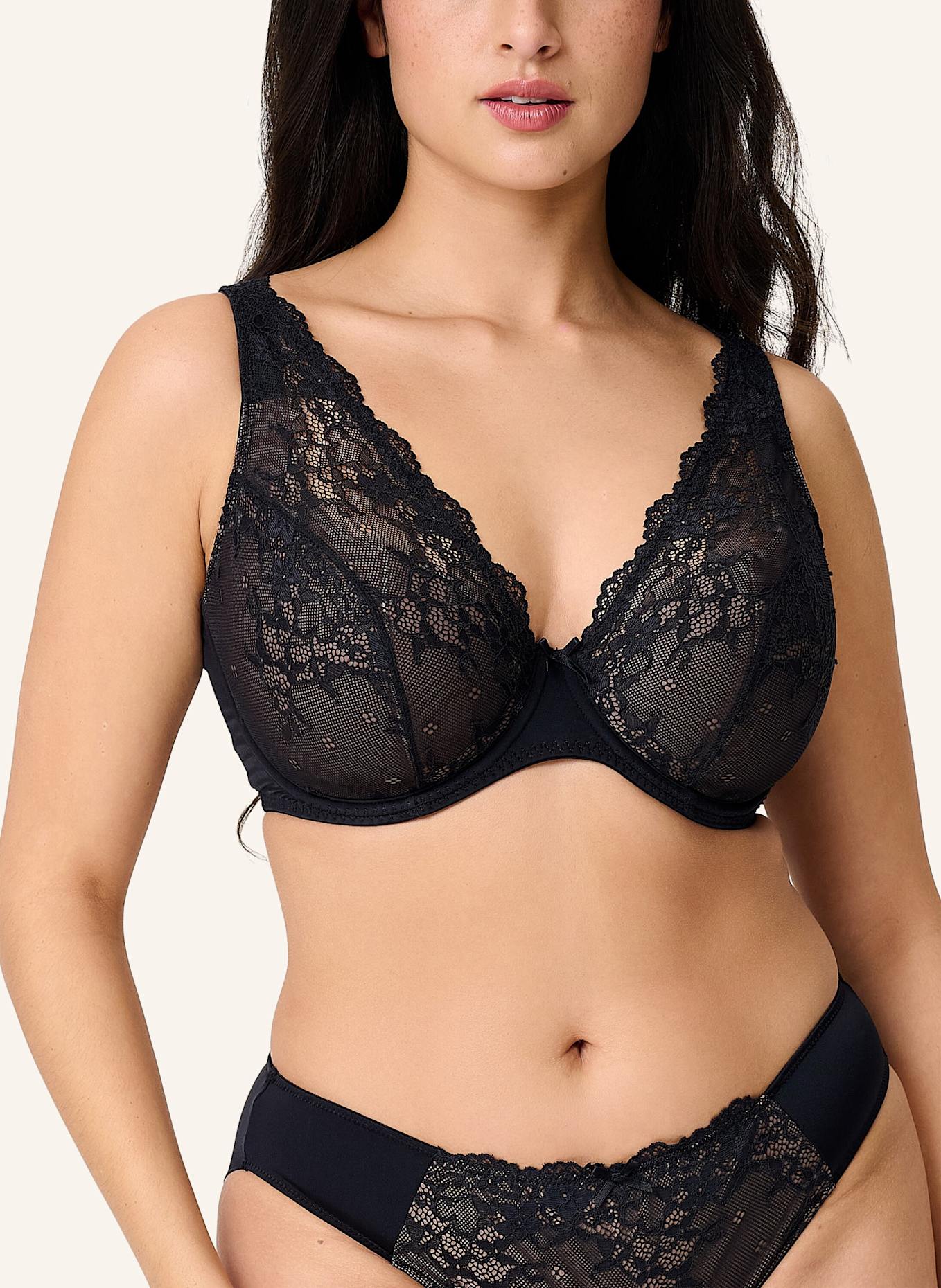 LINGADORE DAILY Triangel plunge BH: SCHWARZ/ TAUPE
