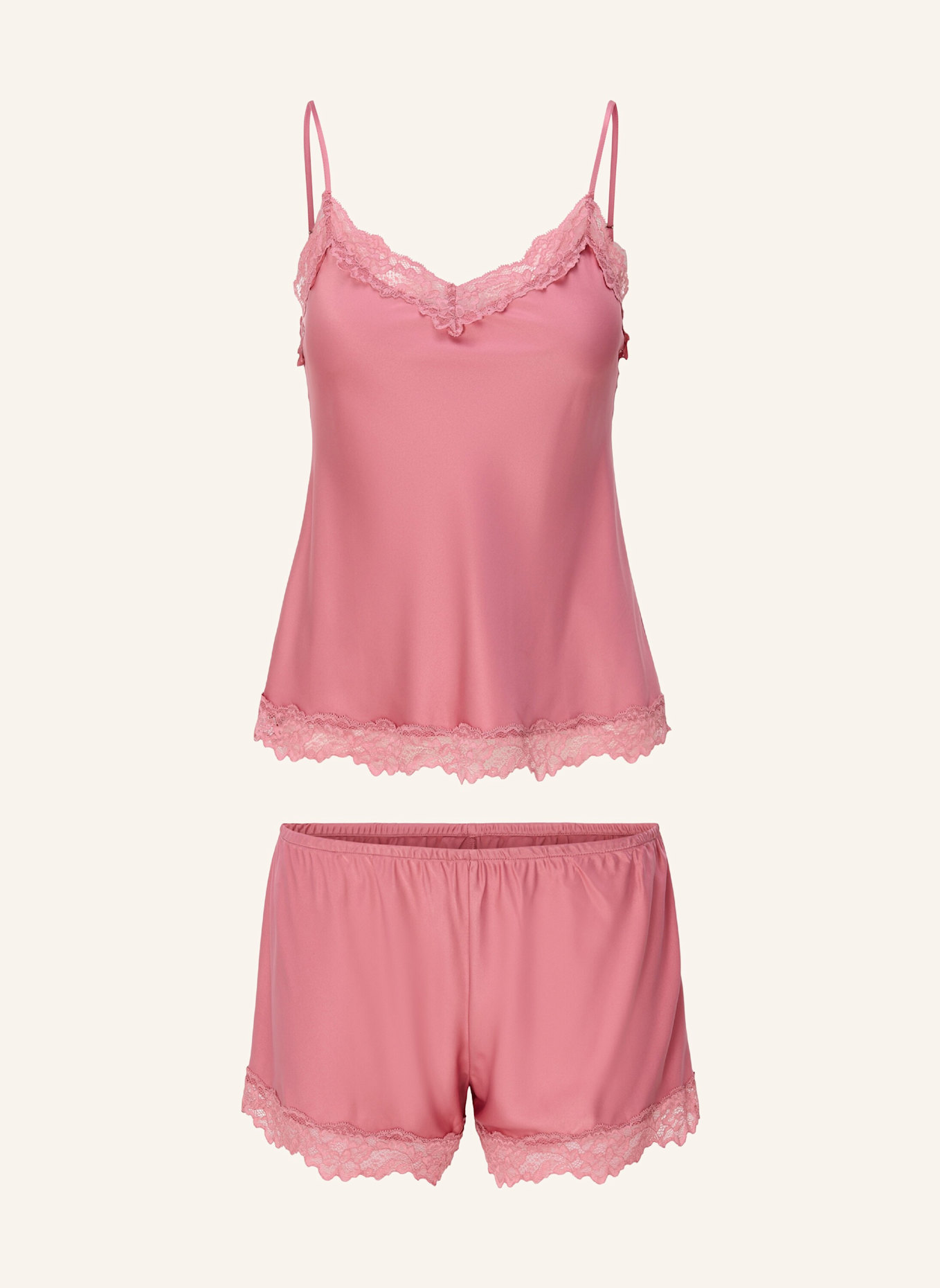 LINGADORE DAILY satin top & short: BEIGE