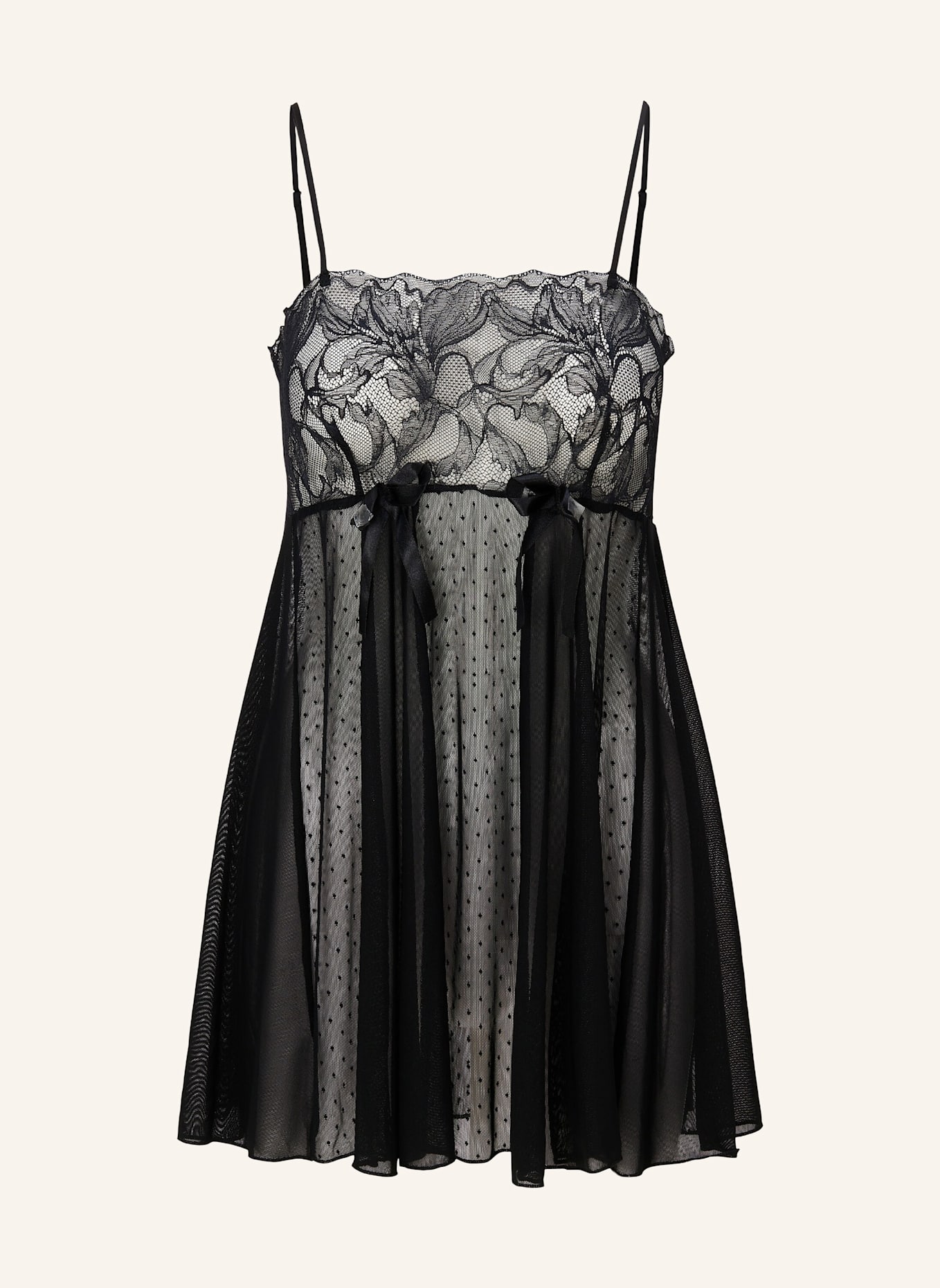 LINGADORE Babydoll: SCHWARZ
