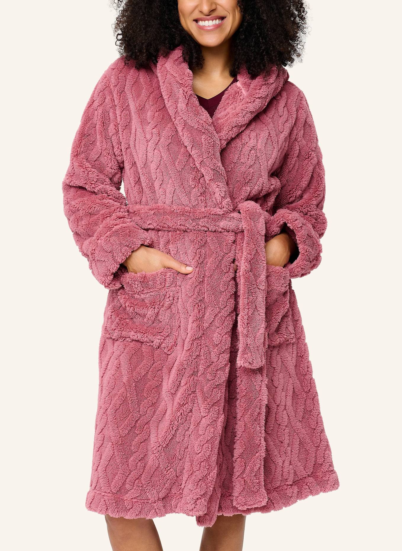 LINGADORE Fleece mantel: BEIGE