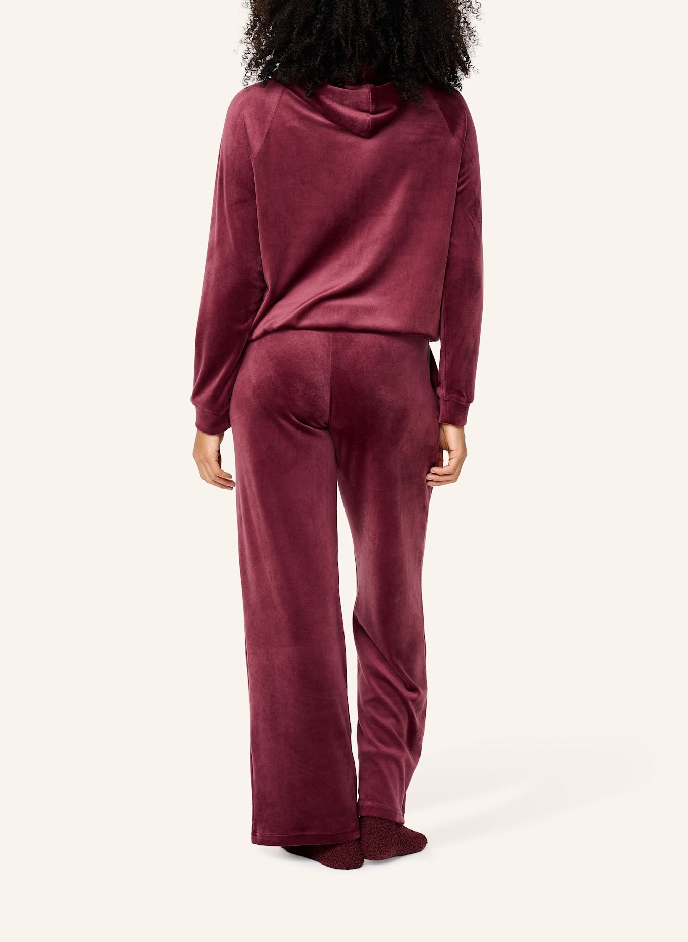 LINGADORE Velvet homewear Set: DUNKELROT
