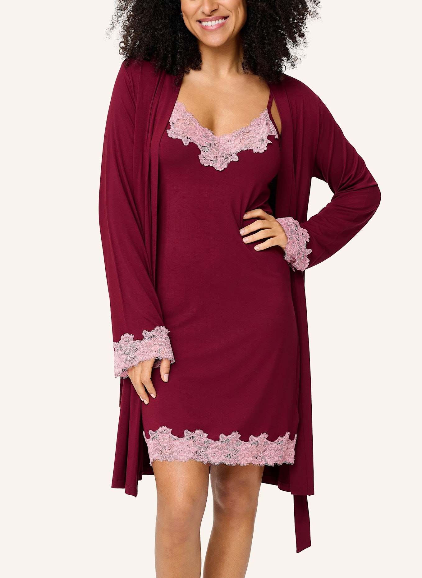 LINGADORE Kimono: DUNKELROT