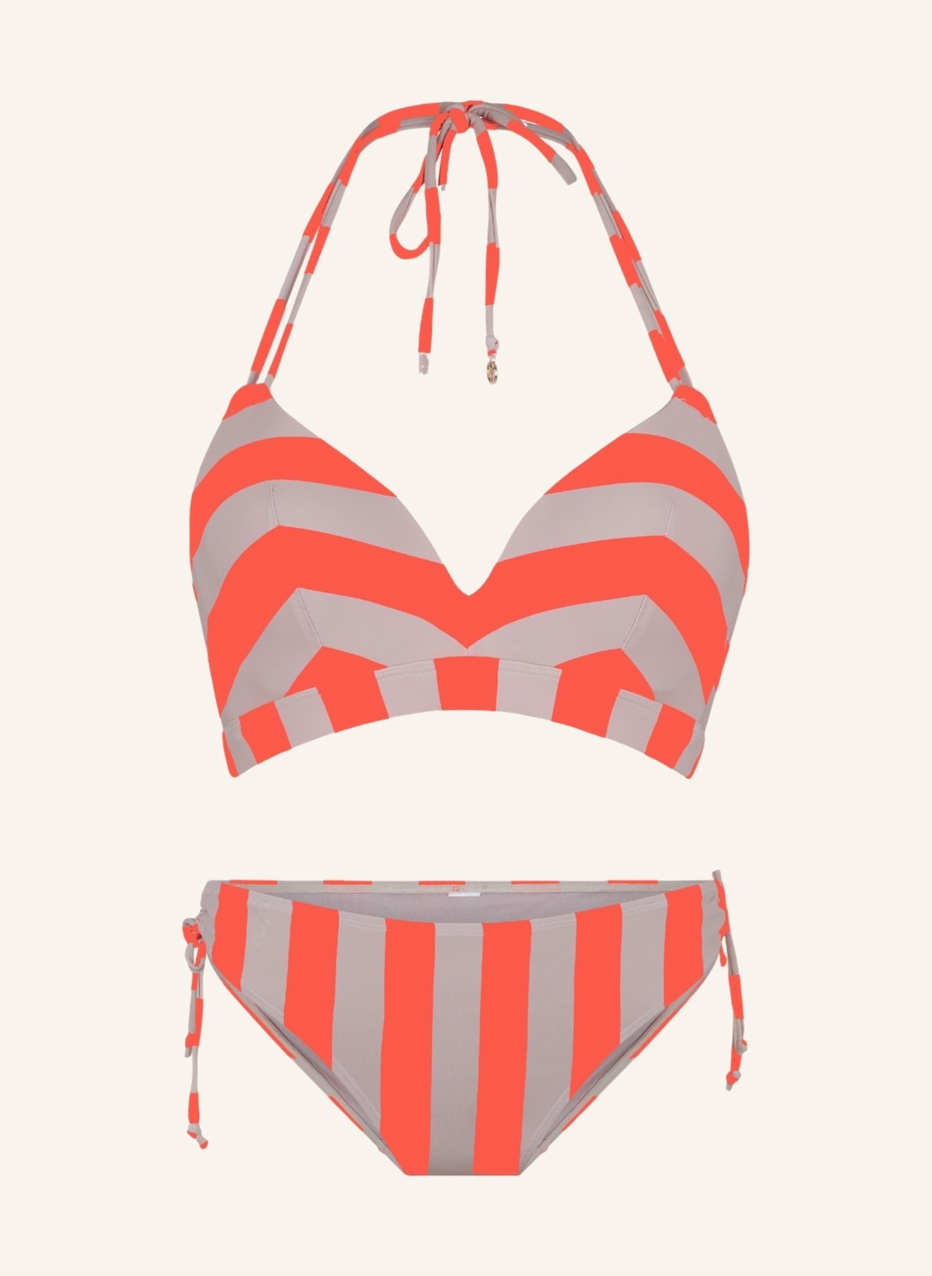 LINGADORE padded bikiniset Triangle, Farbe: BLAU/ WEISS (Bild 1)