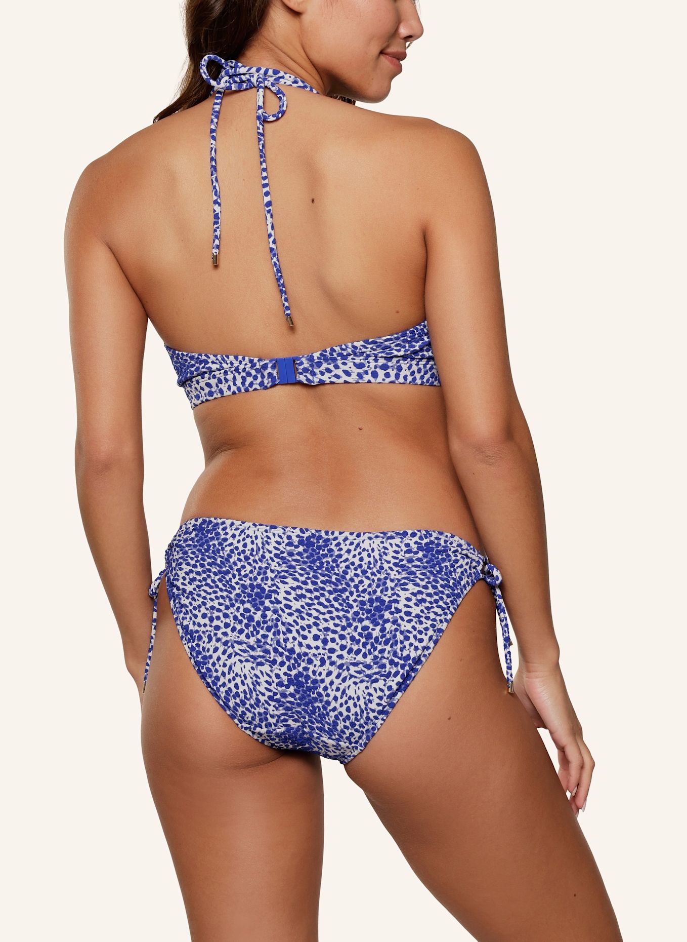 LINGADORE Triangel Bikini top: BLAU/ WEISS
