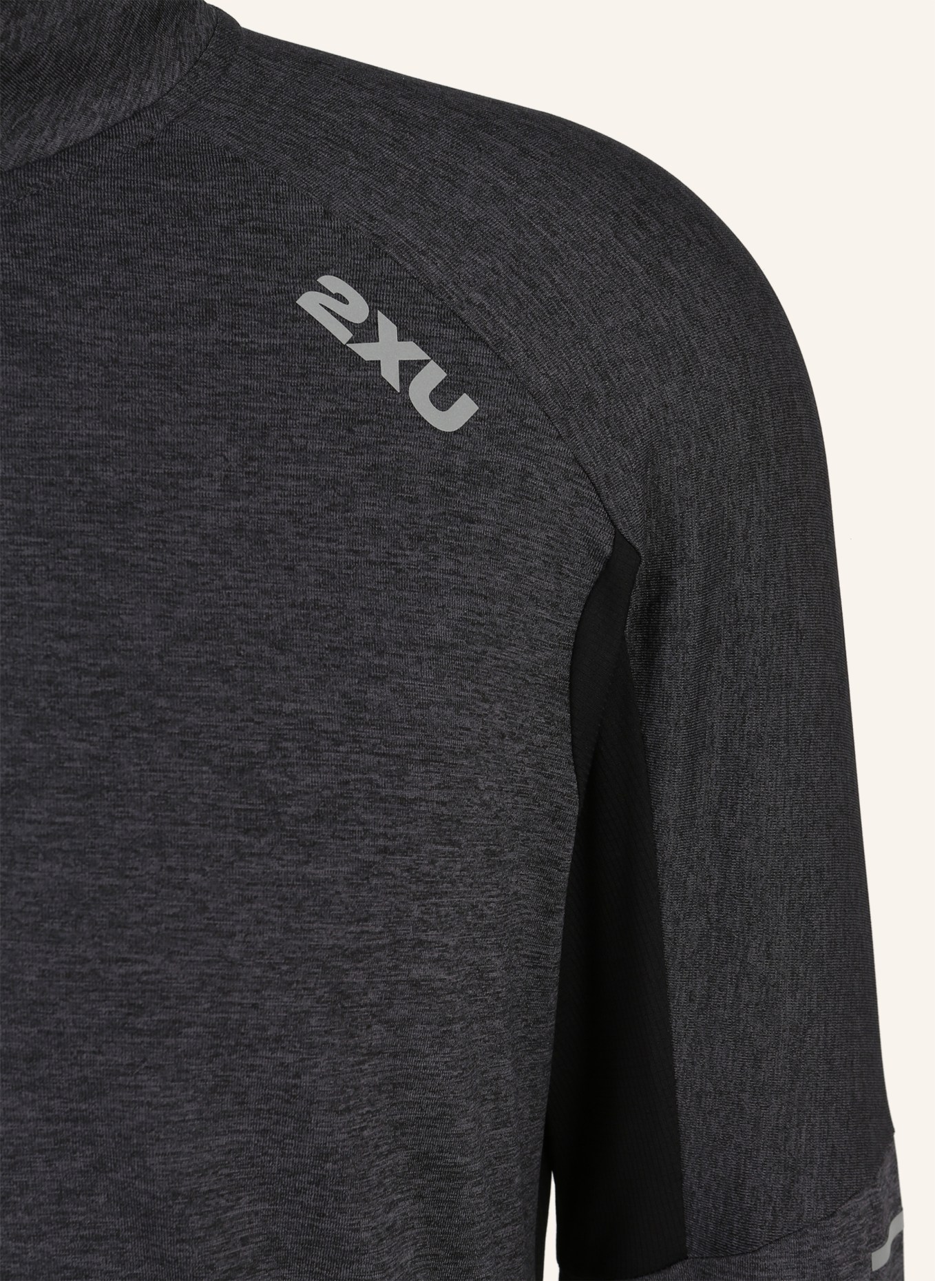 2XU Longsleeve AERO 1/2 ZIP, Farbe: SCHWARZ/ SILBER (Bild 3)