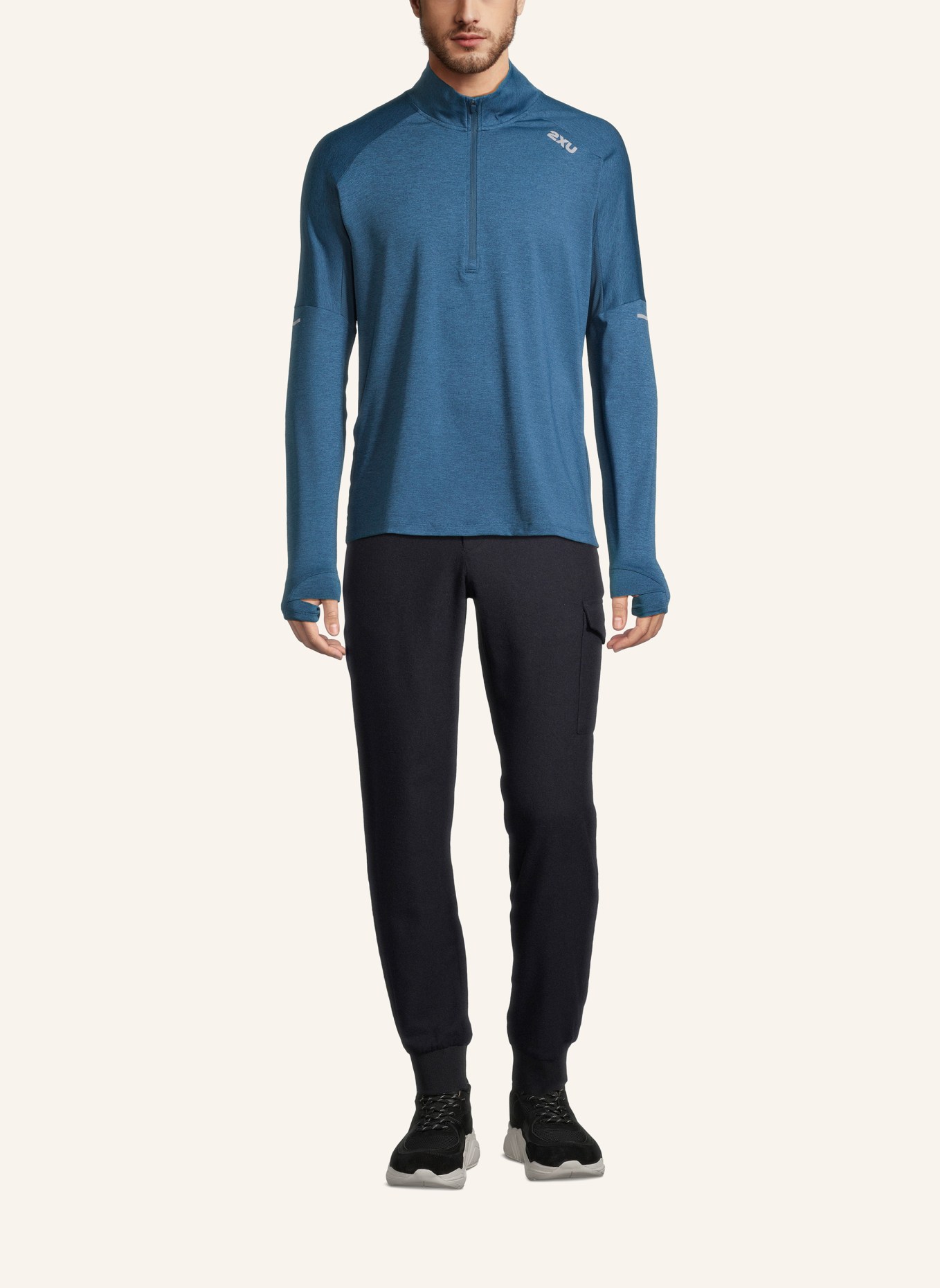 2XU Longsleeve AERO 1/2 ZIP, Farbe: BLAU (Bild 4)