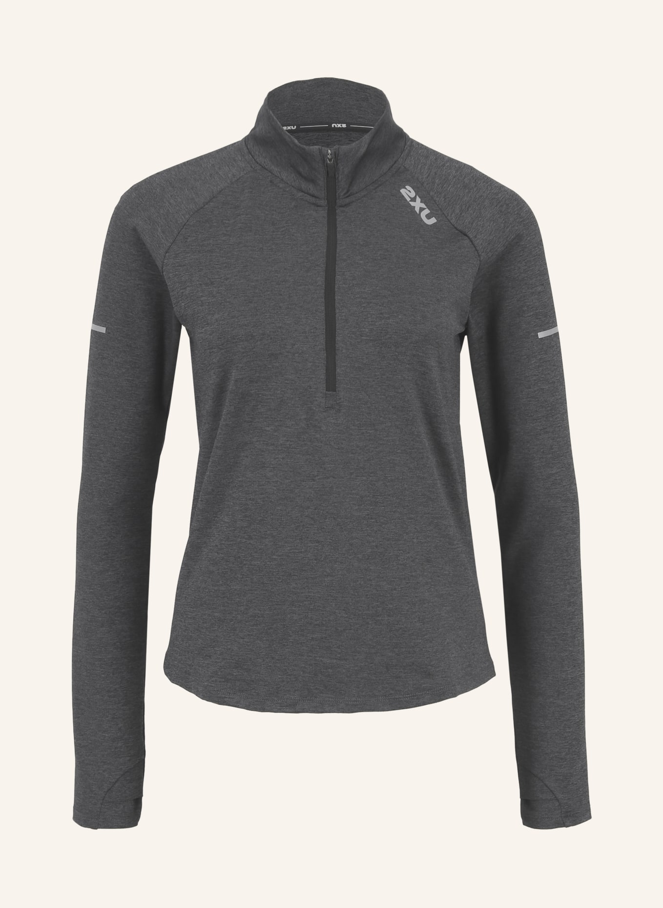 2XU Longsleeve AERO 1/2 ZIP, Farbe: SCHWARZ/ SILBER (Bild 1)