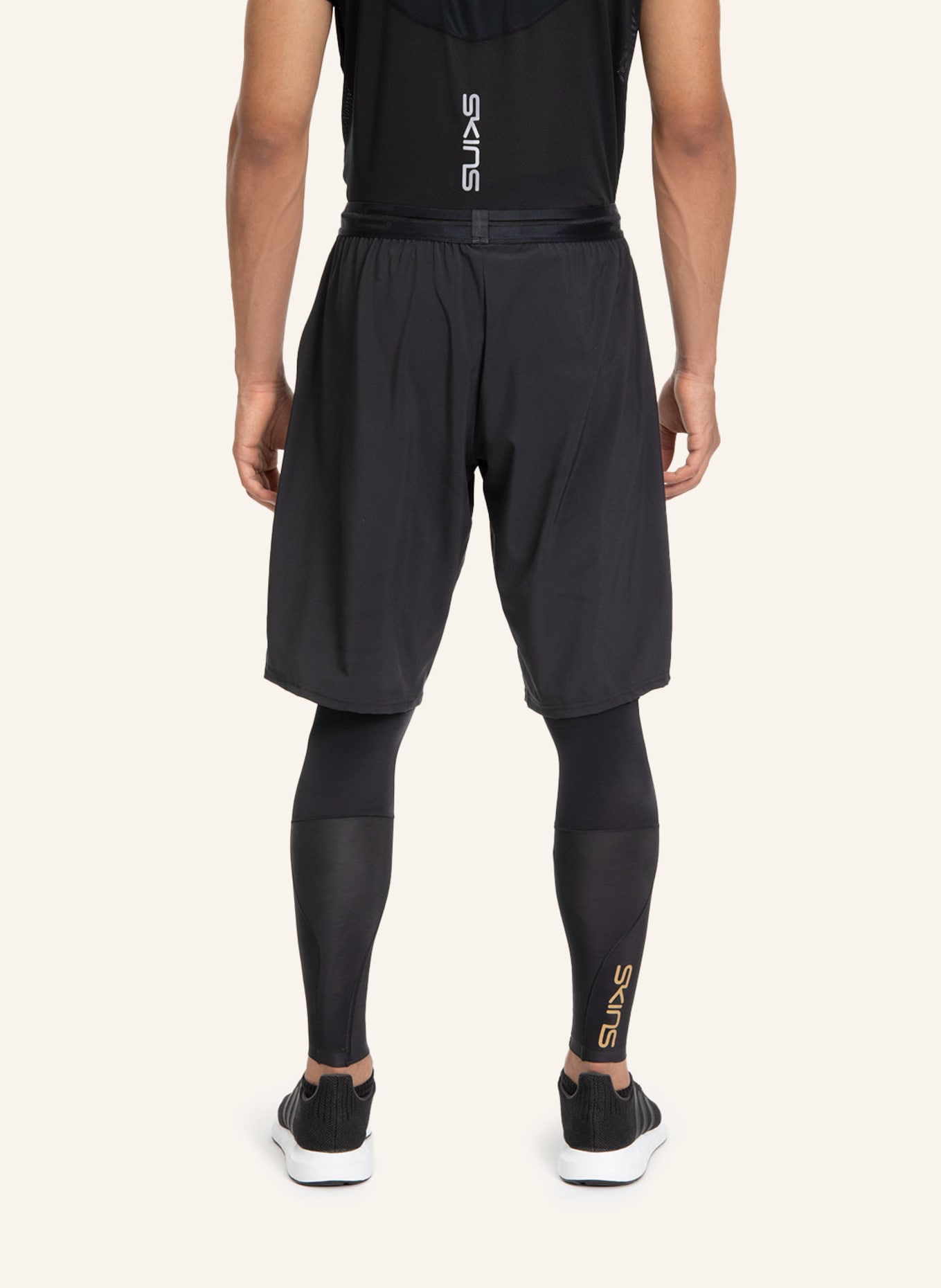 SKINS Kompressionshose S5 SUPERPOSE LONG TIGHTS: SCHWARZ