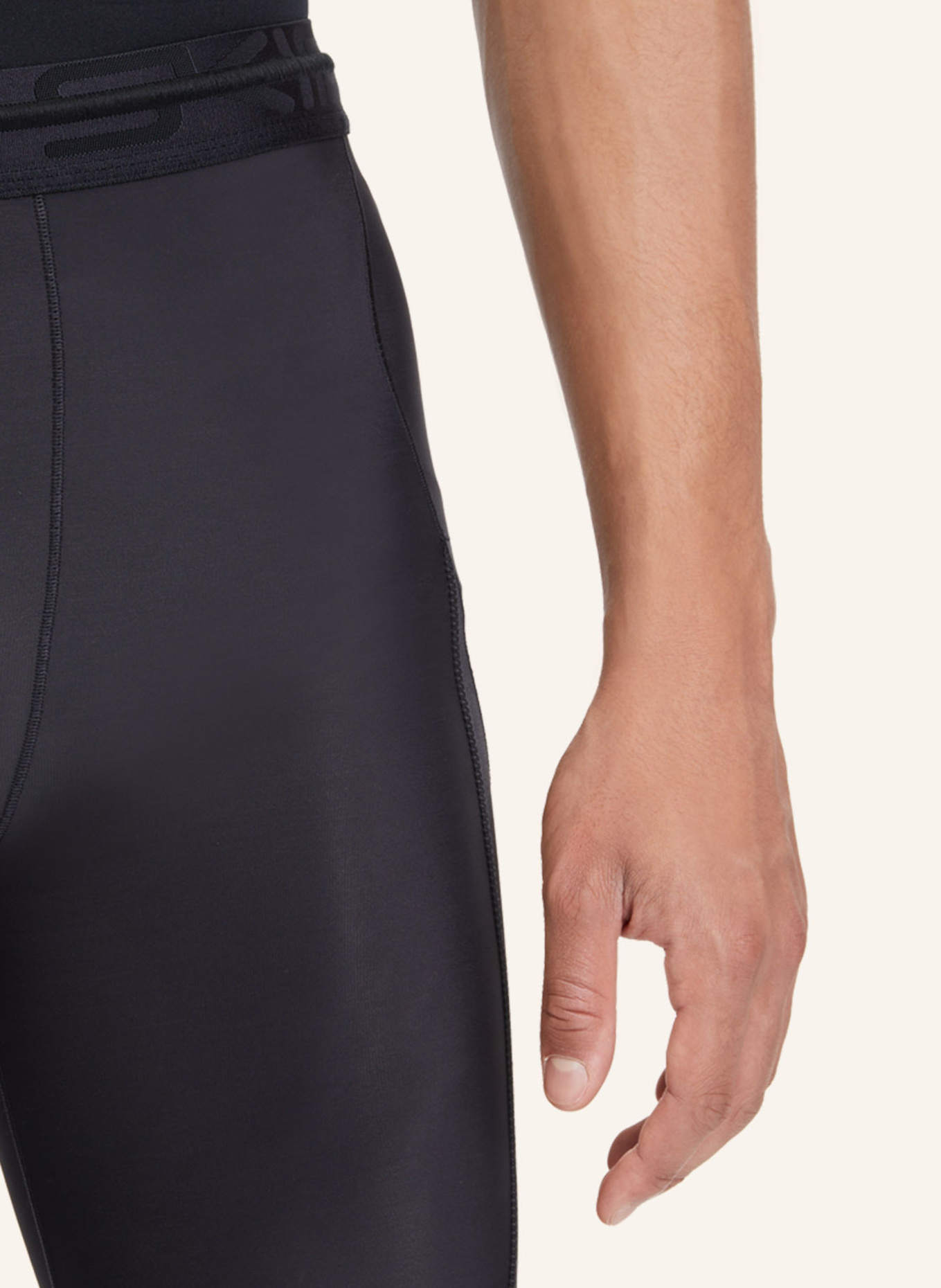 SKINS Kompressionshose S5 LONG TIGHTS: SCHWARZ