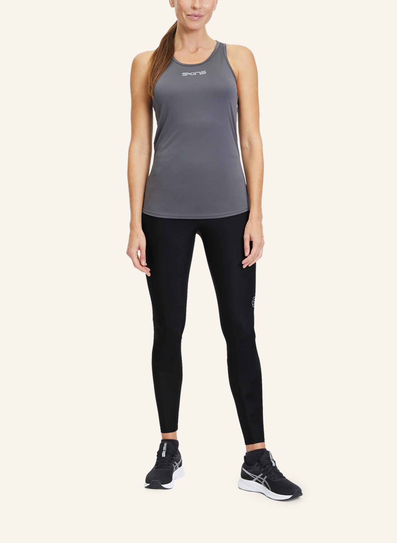 SKINS Lauftights S3 SKYSCRAPER: SCHWARZ