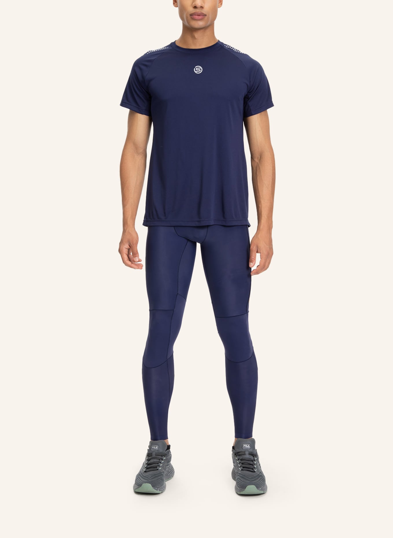 SKINS Kompressionshose S5 LONG TIGHTS: DUNKELBLAU