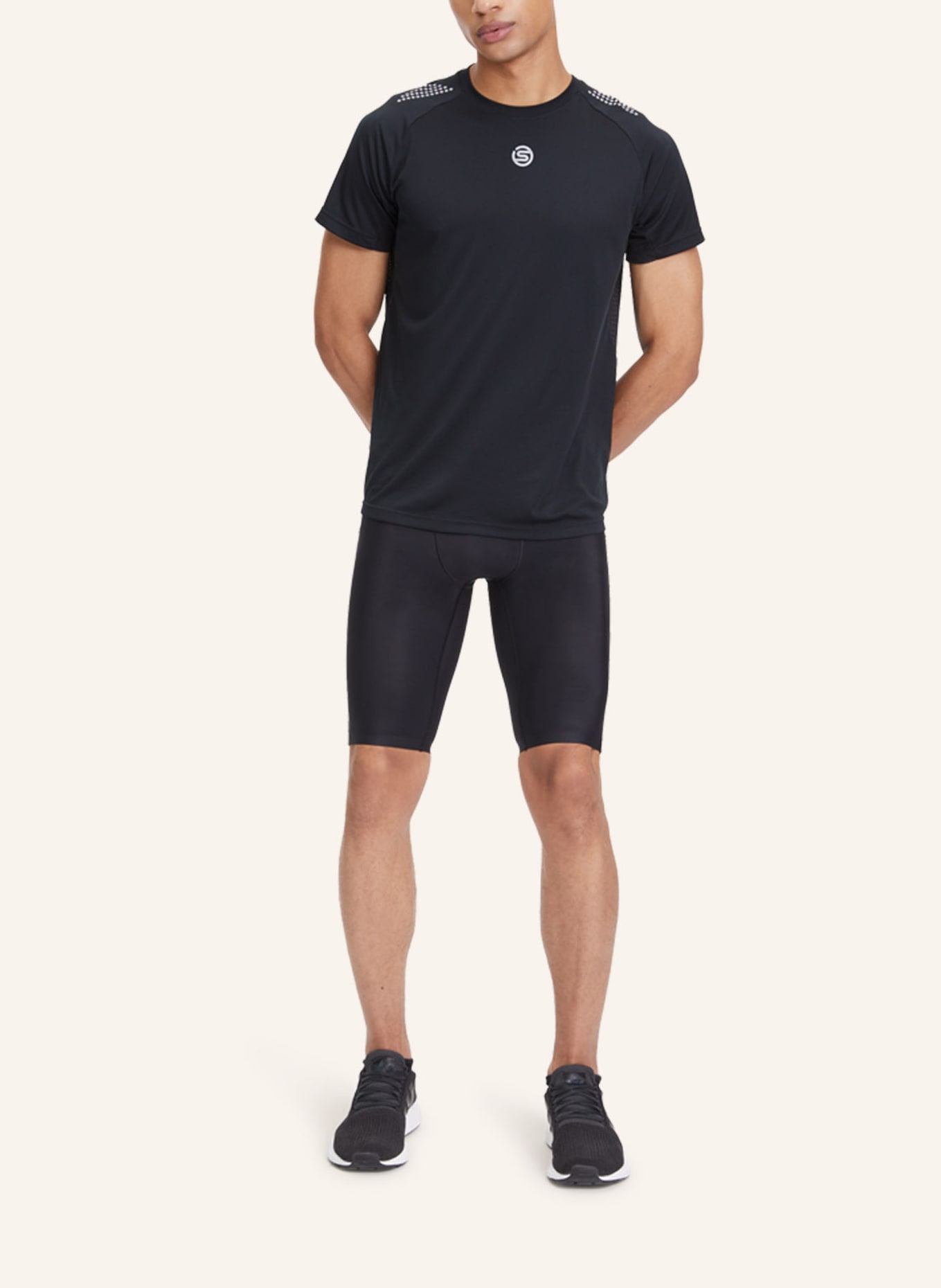 SKINS Kompressionshose S5 HALF TIGHTS: SCHWARZ