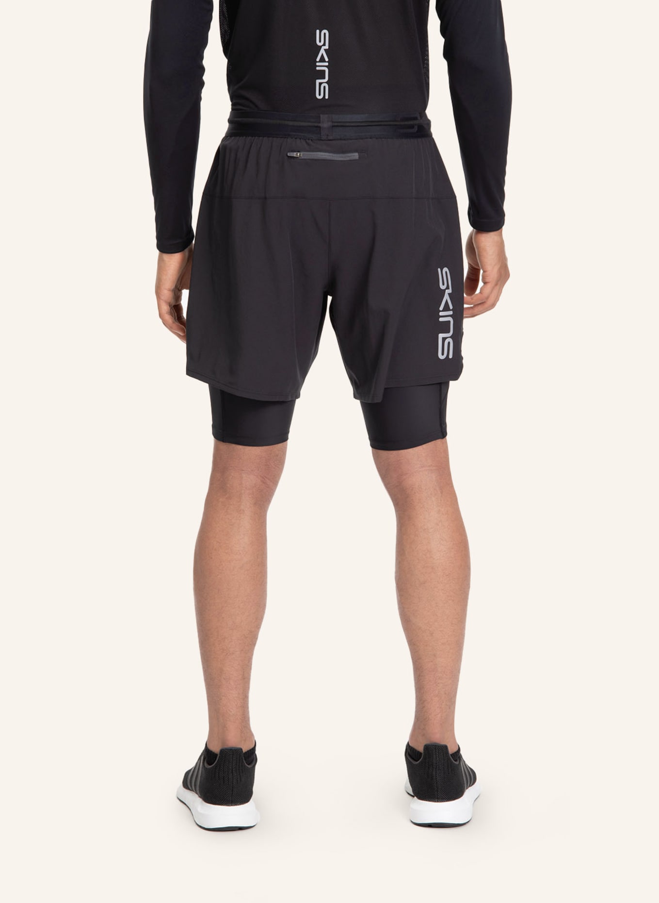 SKINS Kompressionshose S3 SUPERPOSE: SCHWARZ