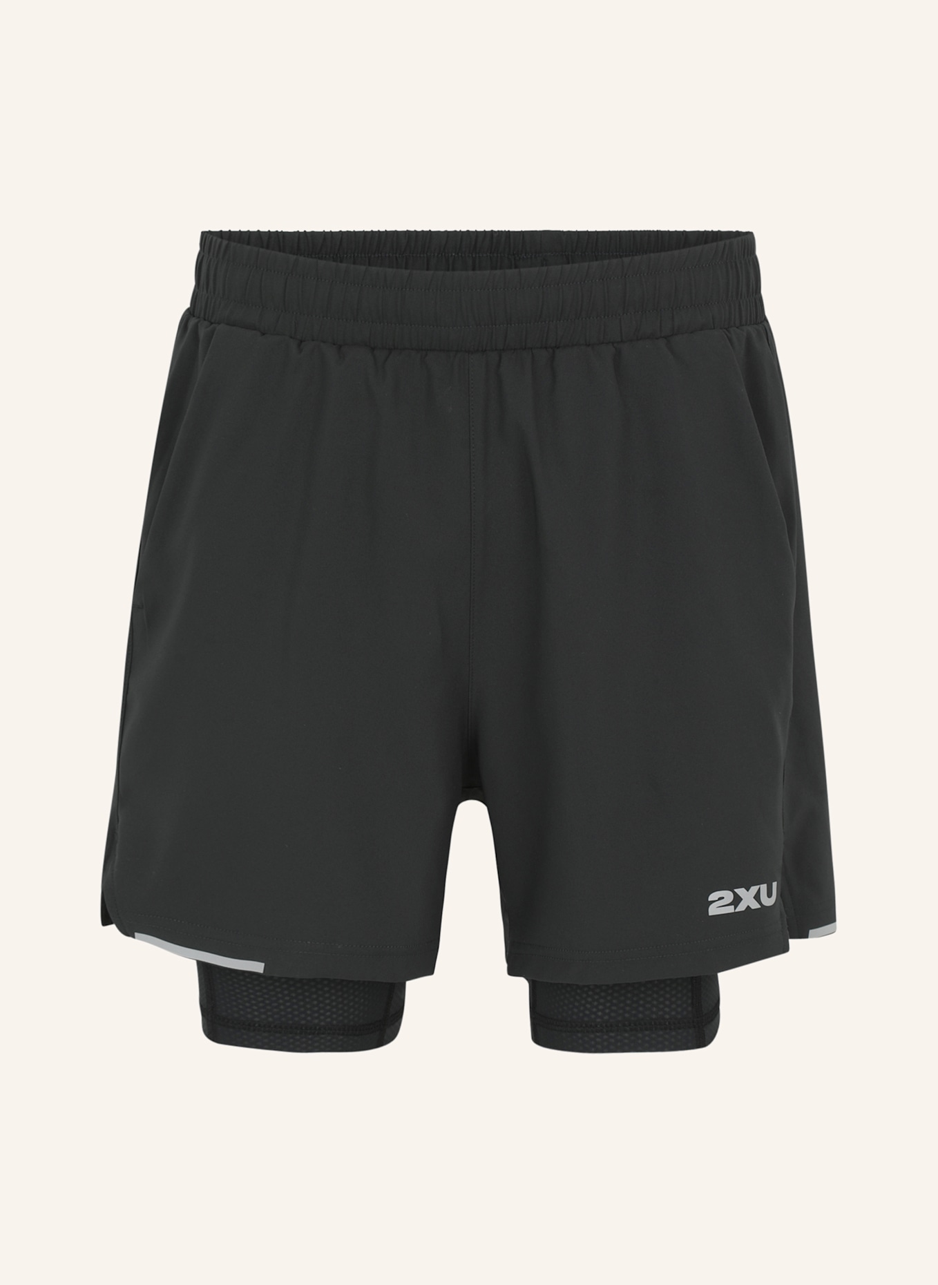 2XU Kompressionstight AERO MESH 2-IN-1 SHORT: SCHWARZ