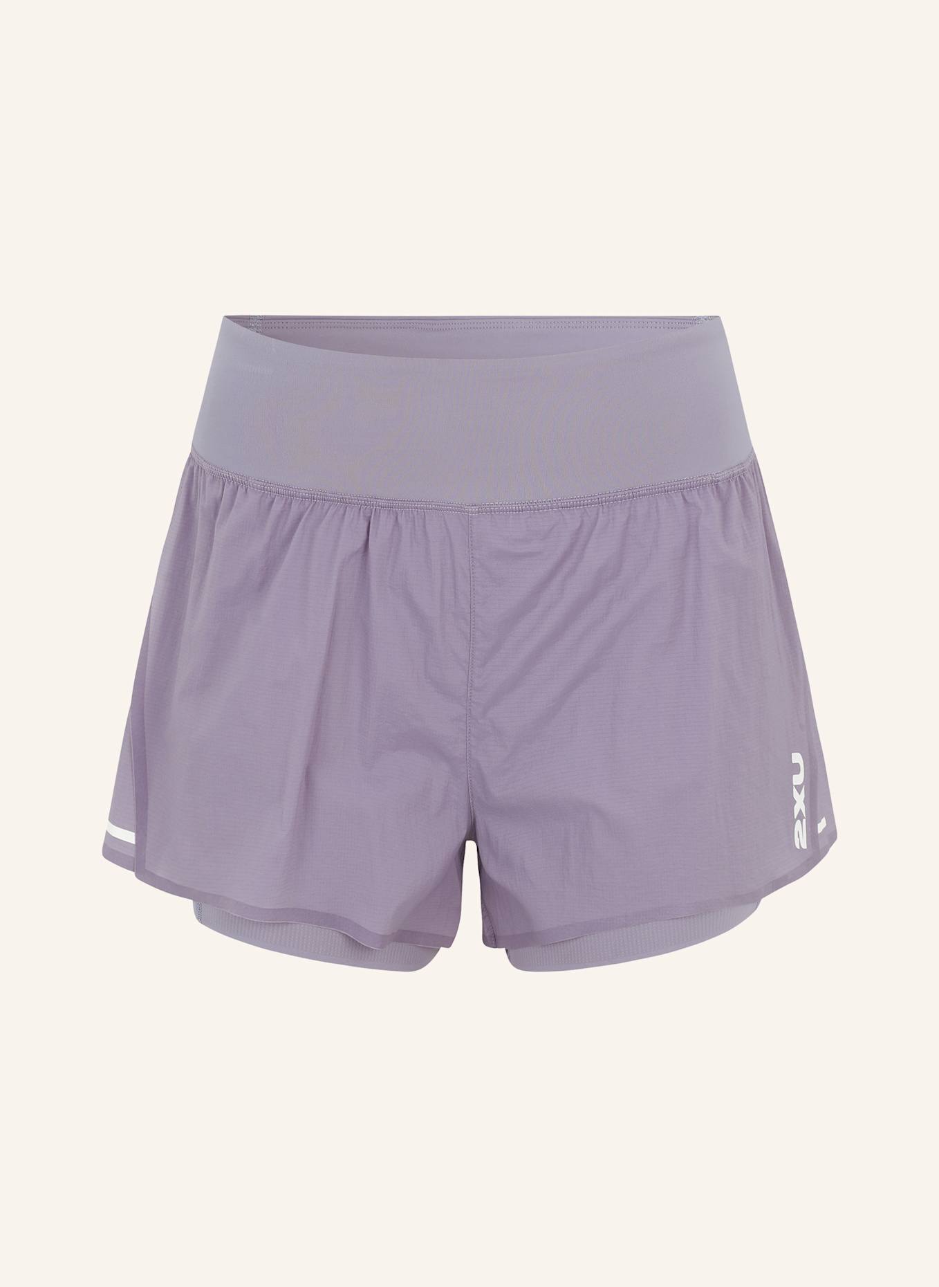 2XU Laufshort AERO HI-RISE 2-IN-1 3 INCH SHORTS: LILA