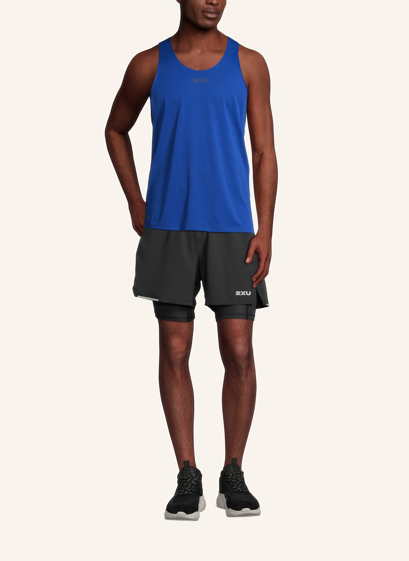 2XU Lauf Tank LIGHT SPEED TECH SINGLET: BLAU