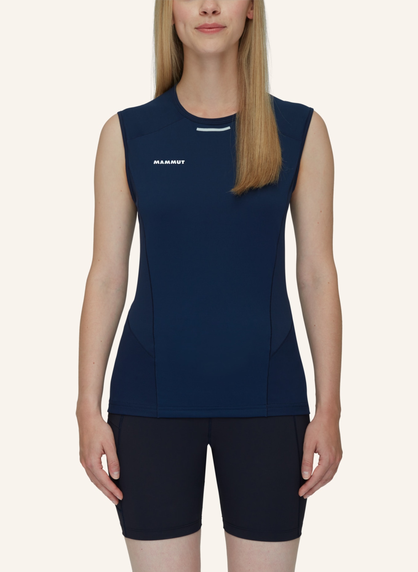 MAMMUT Top AENERGY FL CAP SLEEVE: BLAU