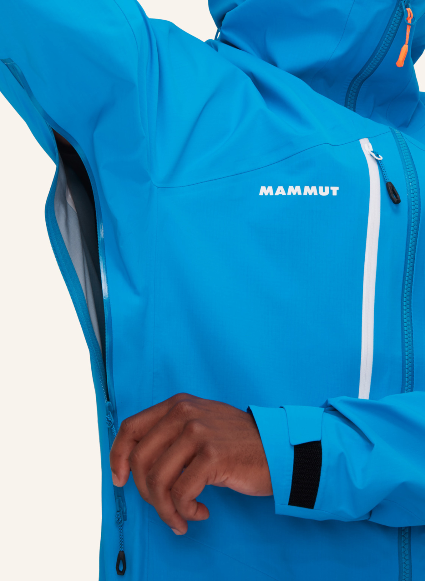 MAMMUT Hardshelljacke TAISS mit Kapuze: BLAU