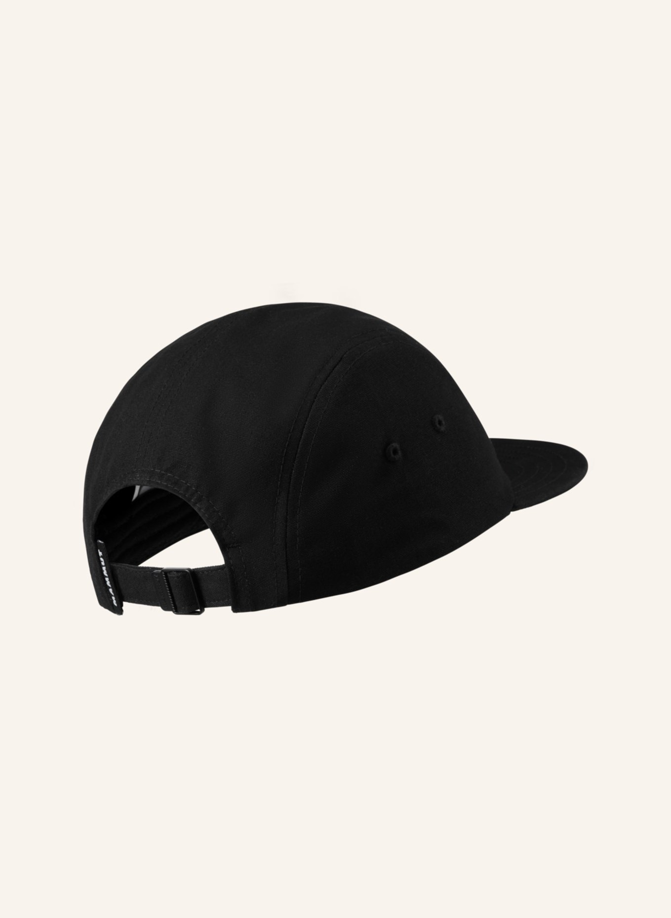 MAMMUT Five Panel Cotton Cap: SCHWARZ