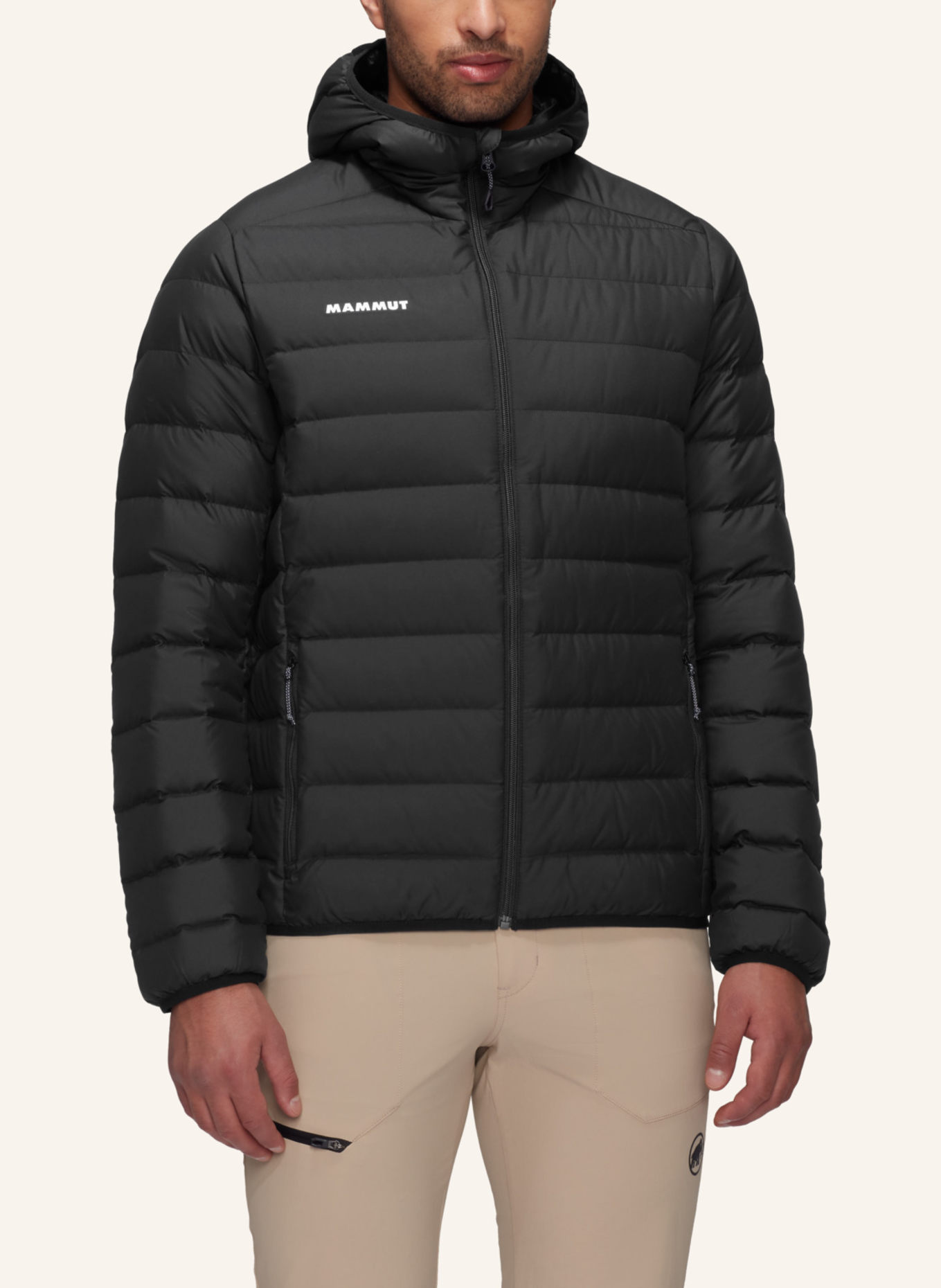 MAMMUT Daunenjacke WAYMARKER IN mit Kapuze: SCHWARZ