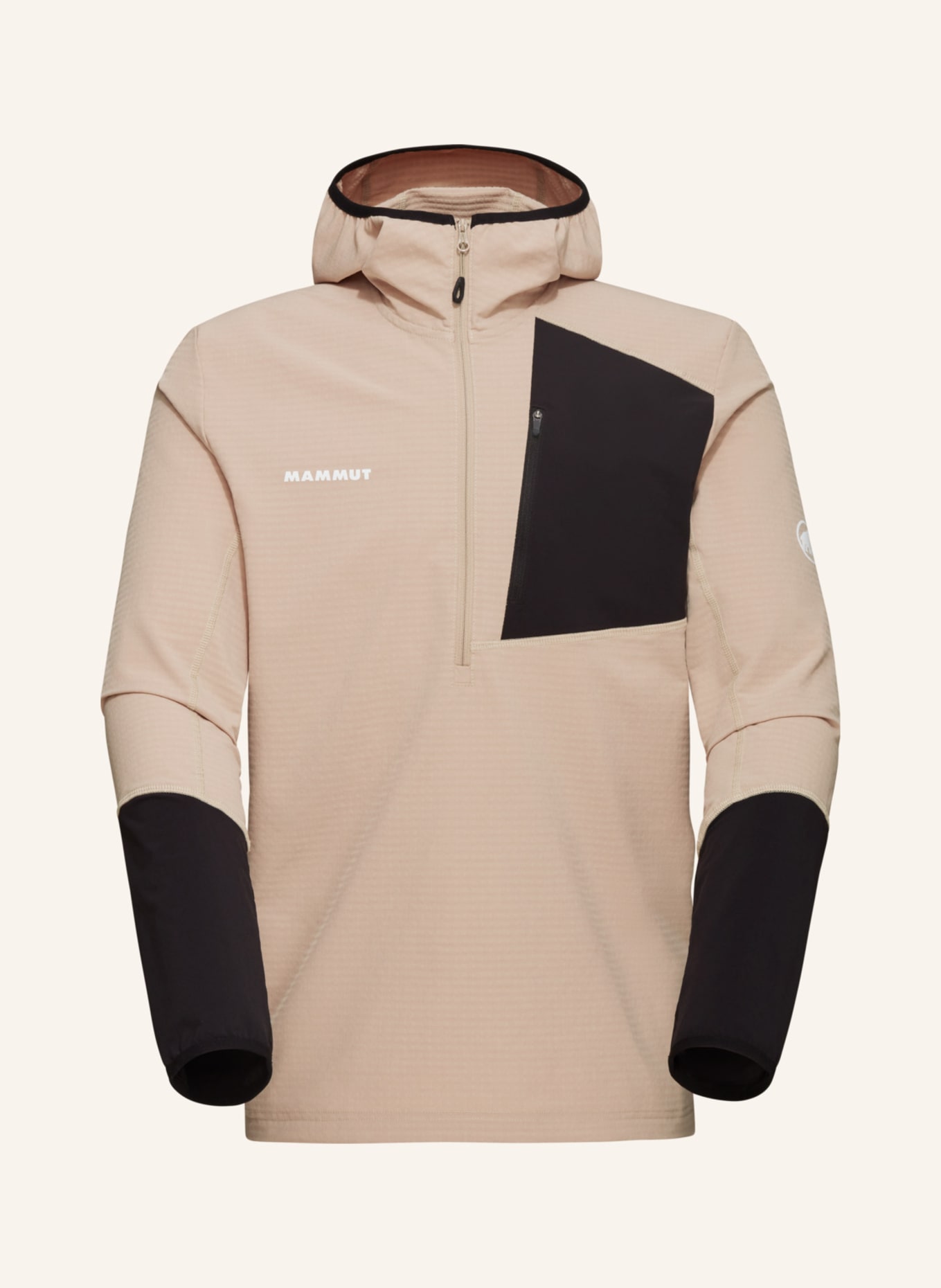 MAMMUT Hoody MADRIS LIGHT HALF ZIP mit Kapuze, Farbe: BEIGE/ BRAUN/ CAMEL (Bild 1)