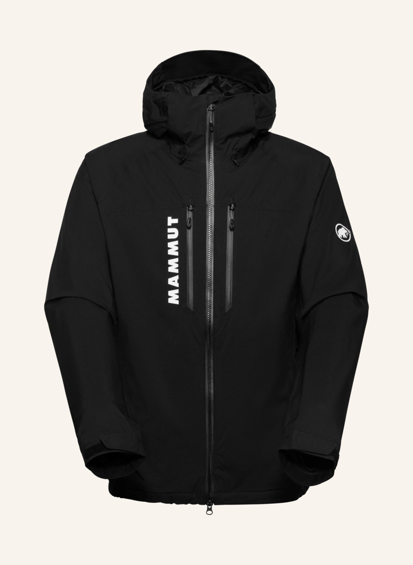 MAMMUT Gefütterte Hardshelljacke FREEFLIGHT  mit Kapuze, Farbe: SCHWARZ (Bild 1)