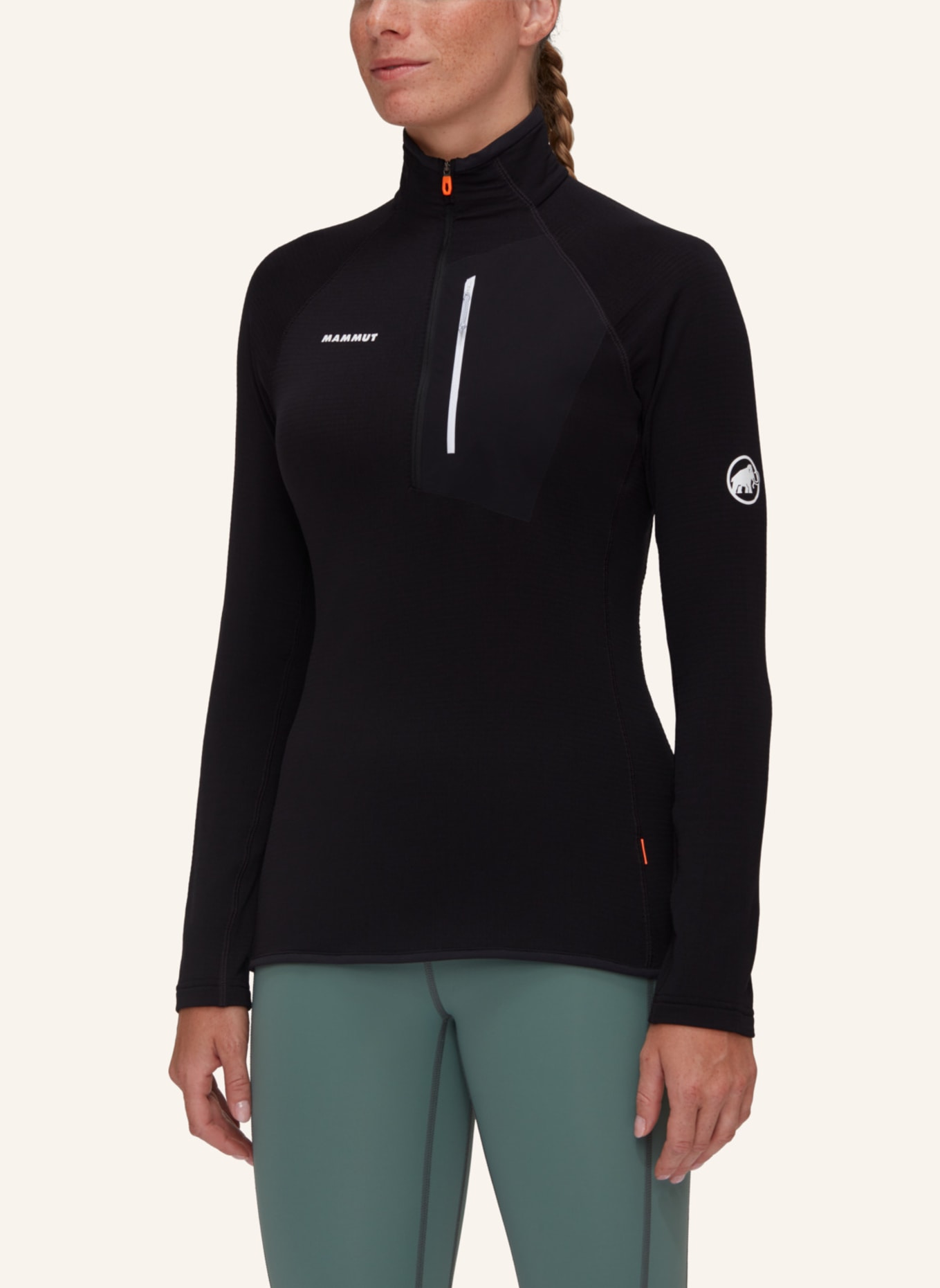 MAMMUT Midlayerpullover AENERGY LIGHT ML HALF ZIP PULL: SCHWARZ