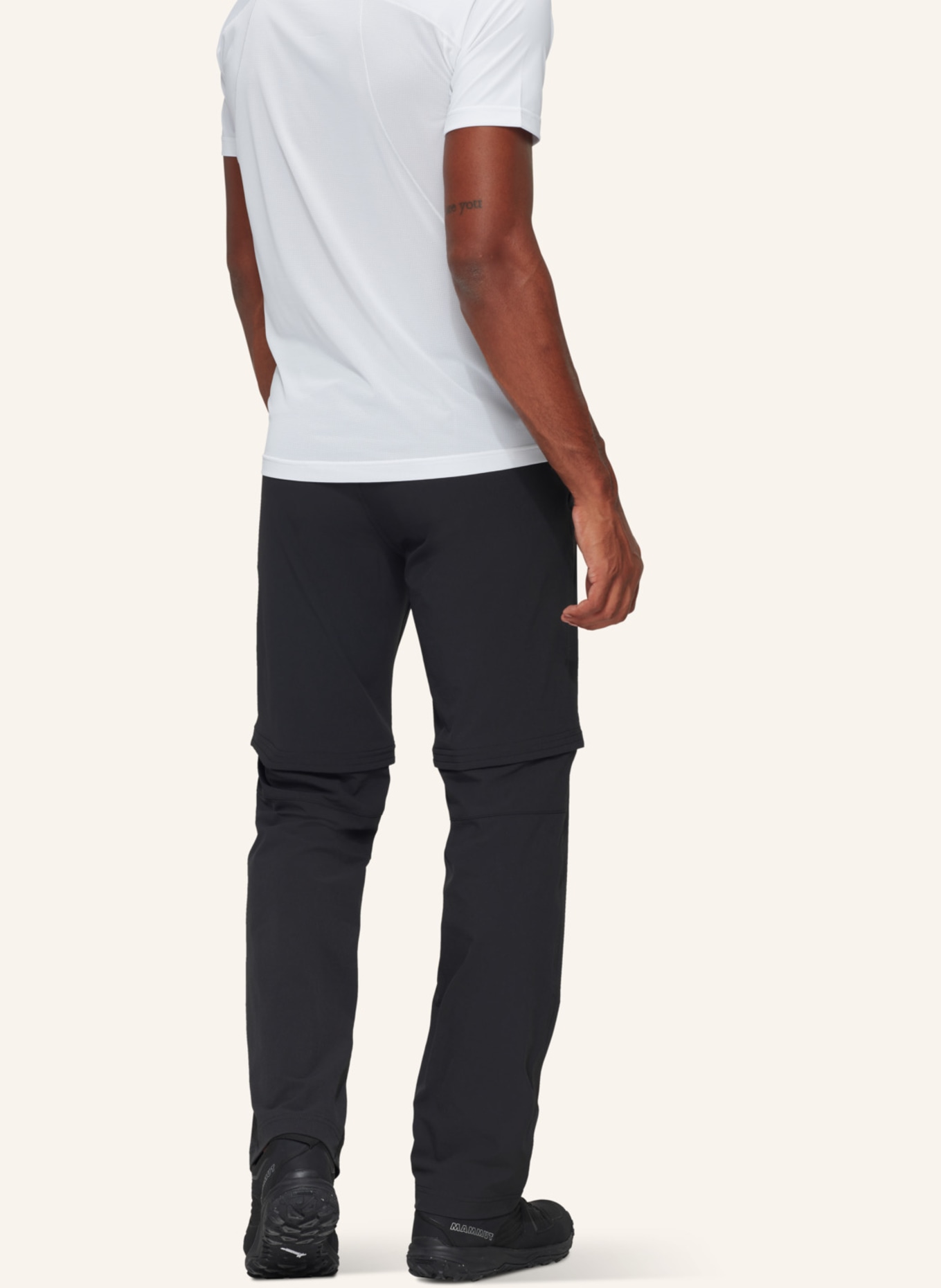 MAMMUT Wanderhose HIKING V ZIP OFF: SCHWARZ