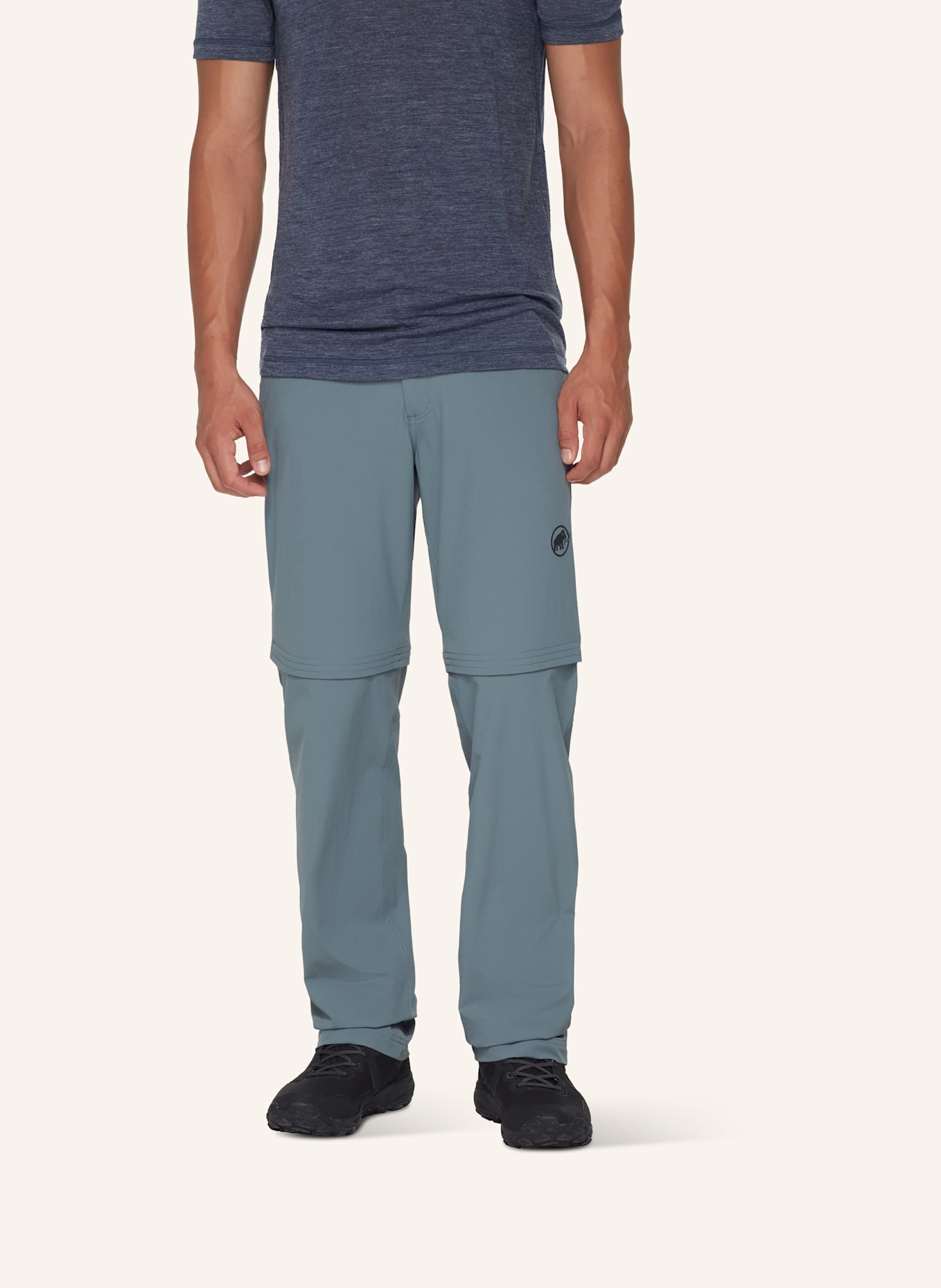 MAMMUT Wanderhose HIKING V ZIP OFF: GRAU