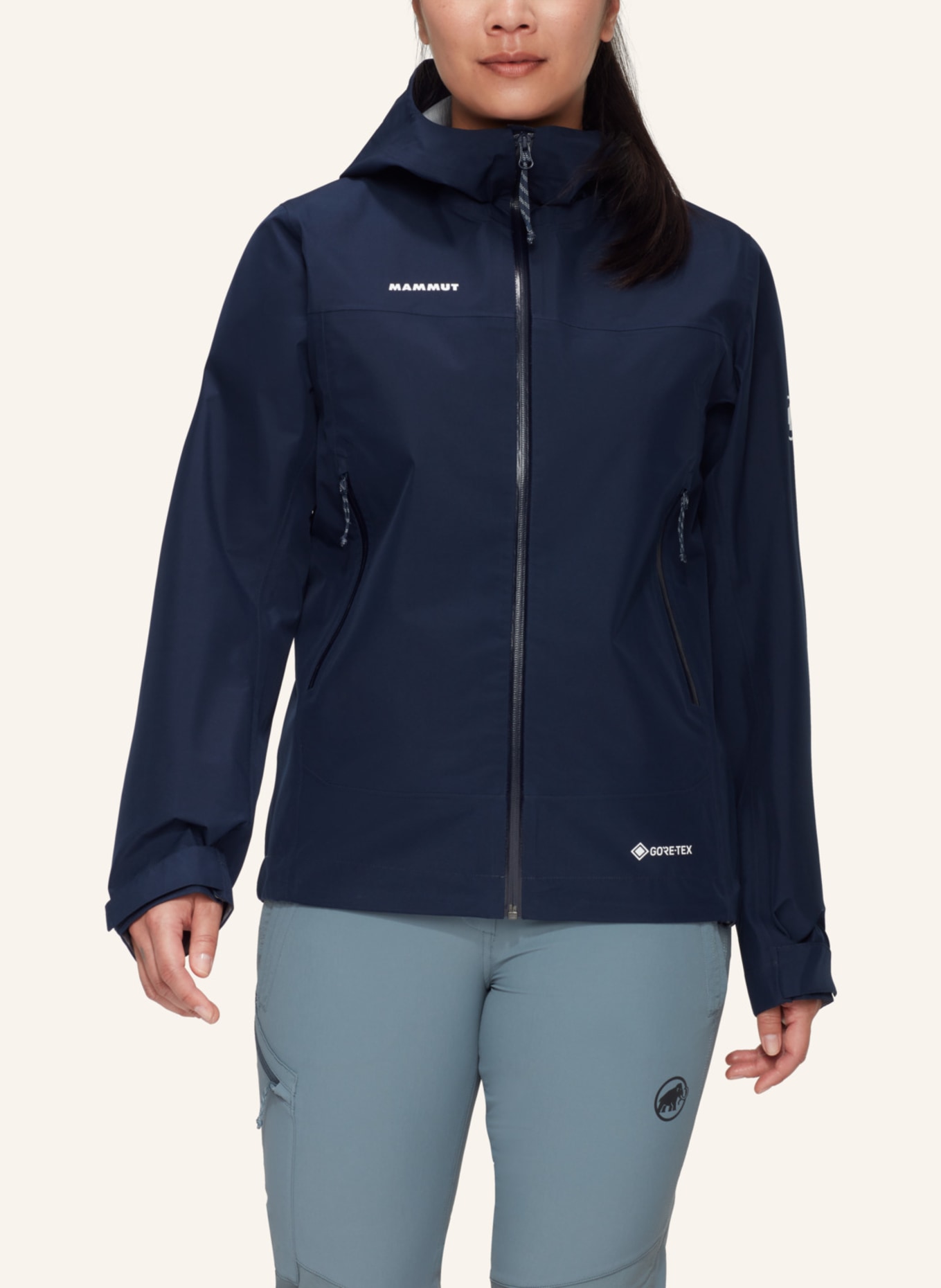 MAMMUT Hardshell-Jacke CRATER LIGHT HS HOODED: BLAU