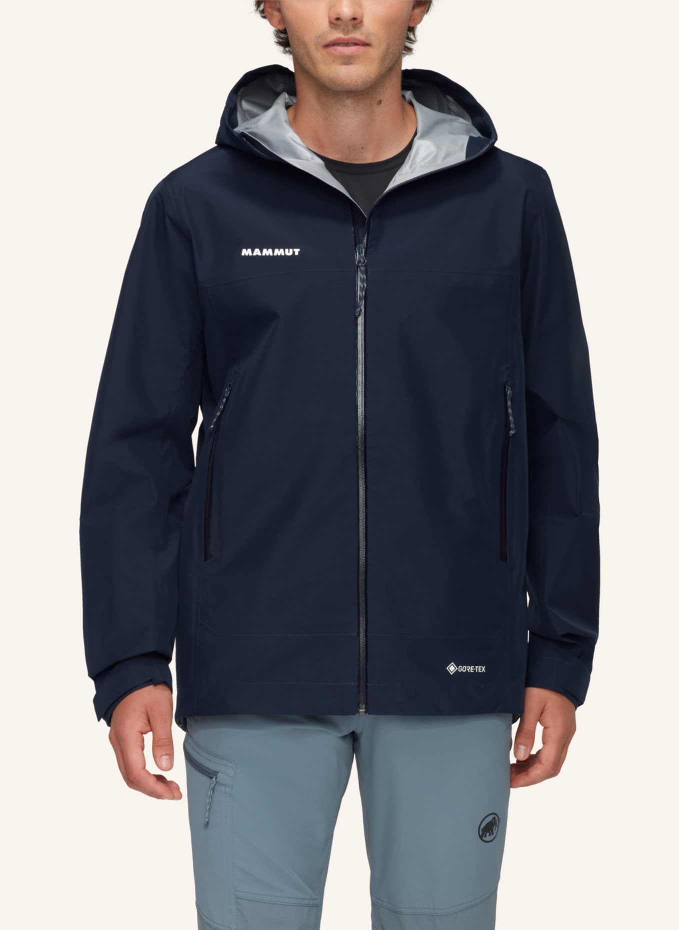 MAMMUT Hardshelljacke CRATER LIGHT HS HOODED: BLAU