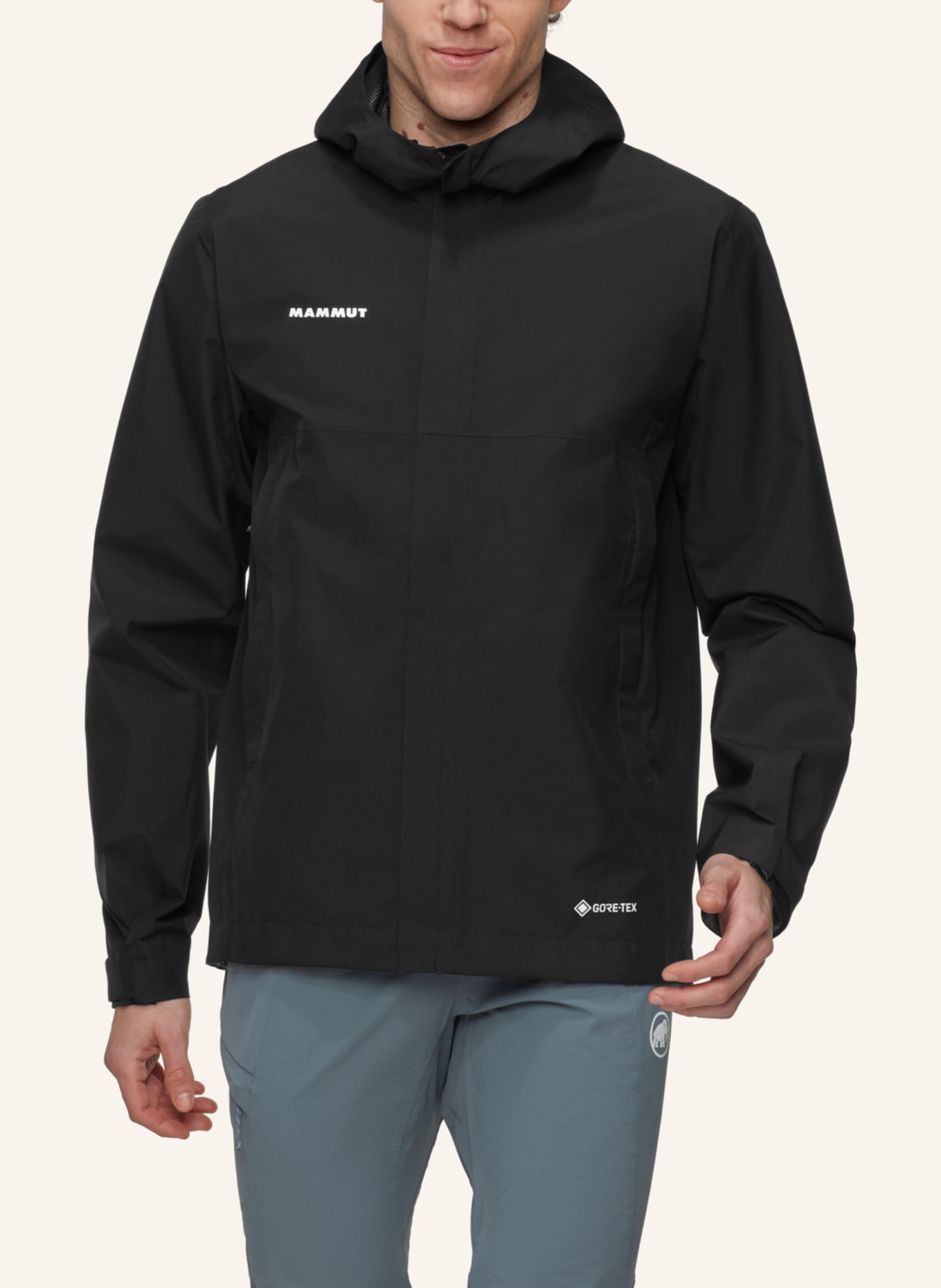 MAMMUT Funktionsjacke TRELINE LIGHT HS HOODED: SCHWARZ