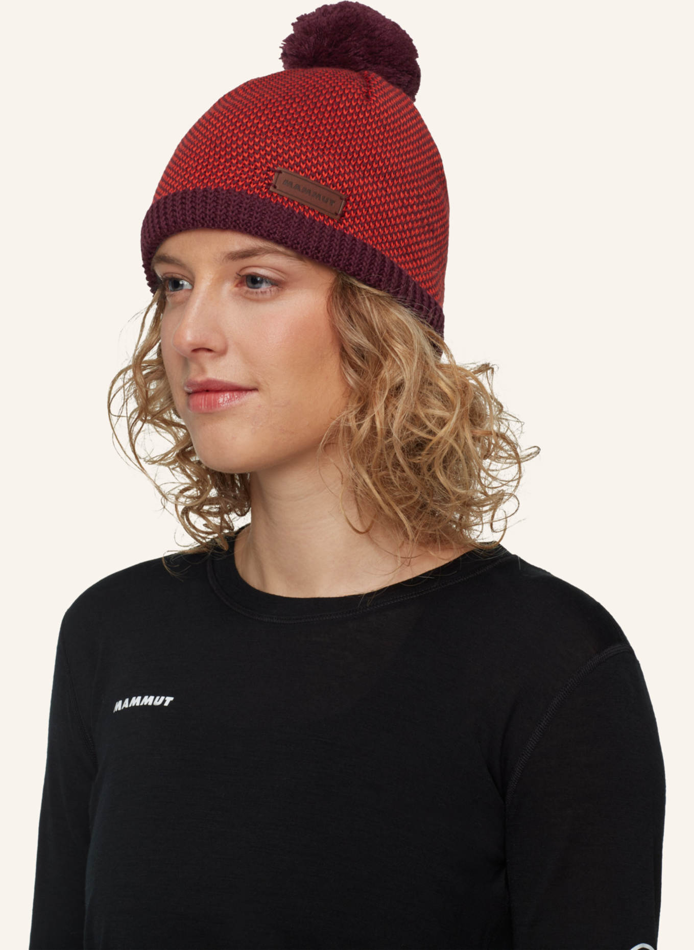 MAMMUT Beanie SNOW: ROT