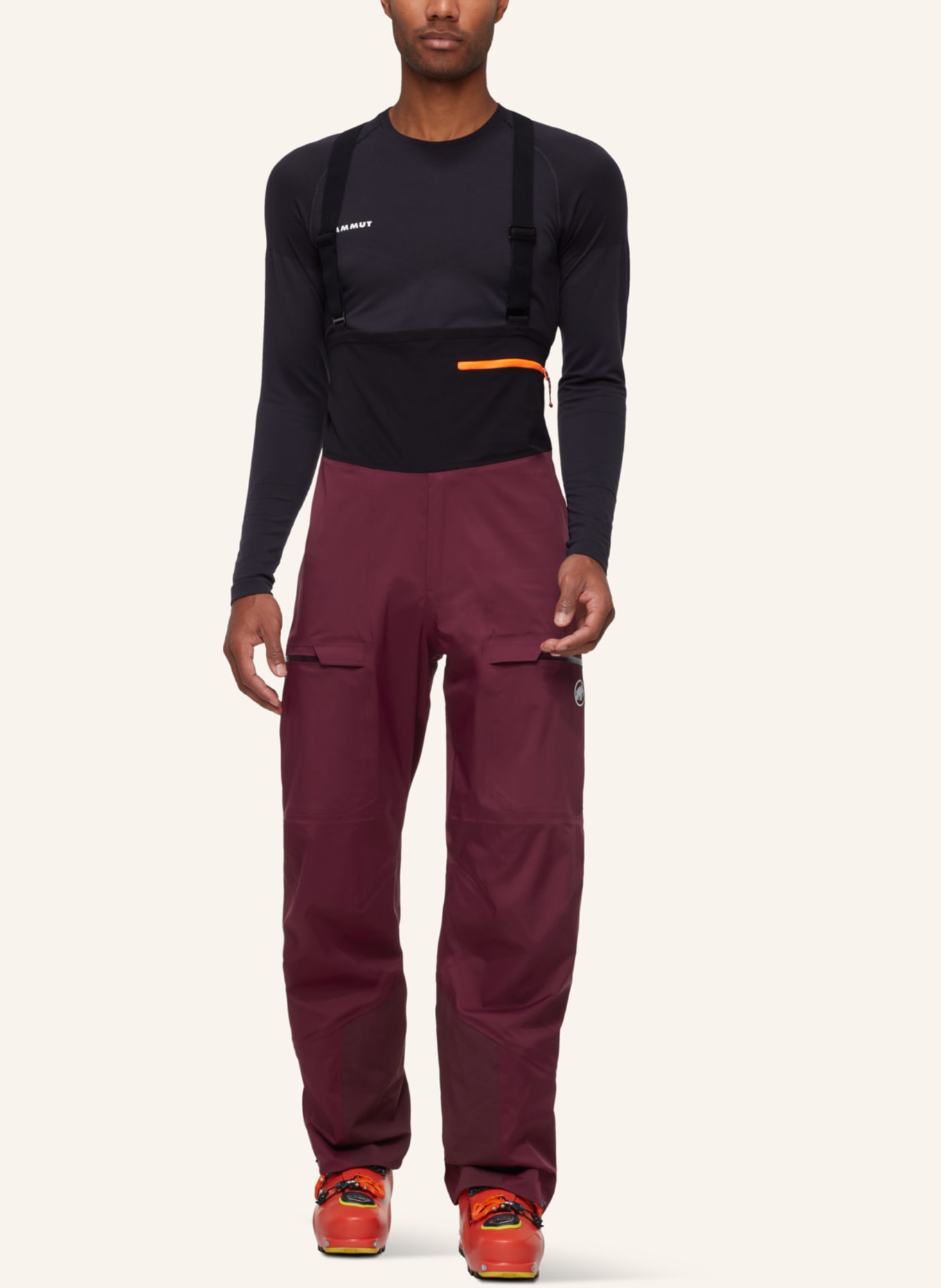 MAMMUT Hardshell-Skihose HALDIGRAT: ROT