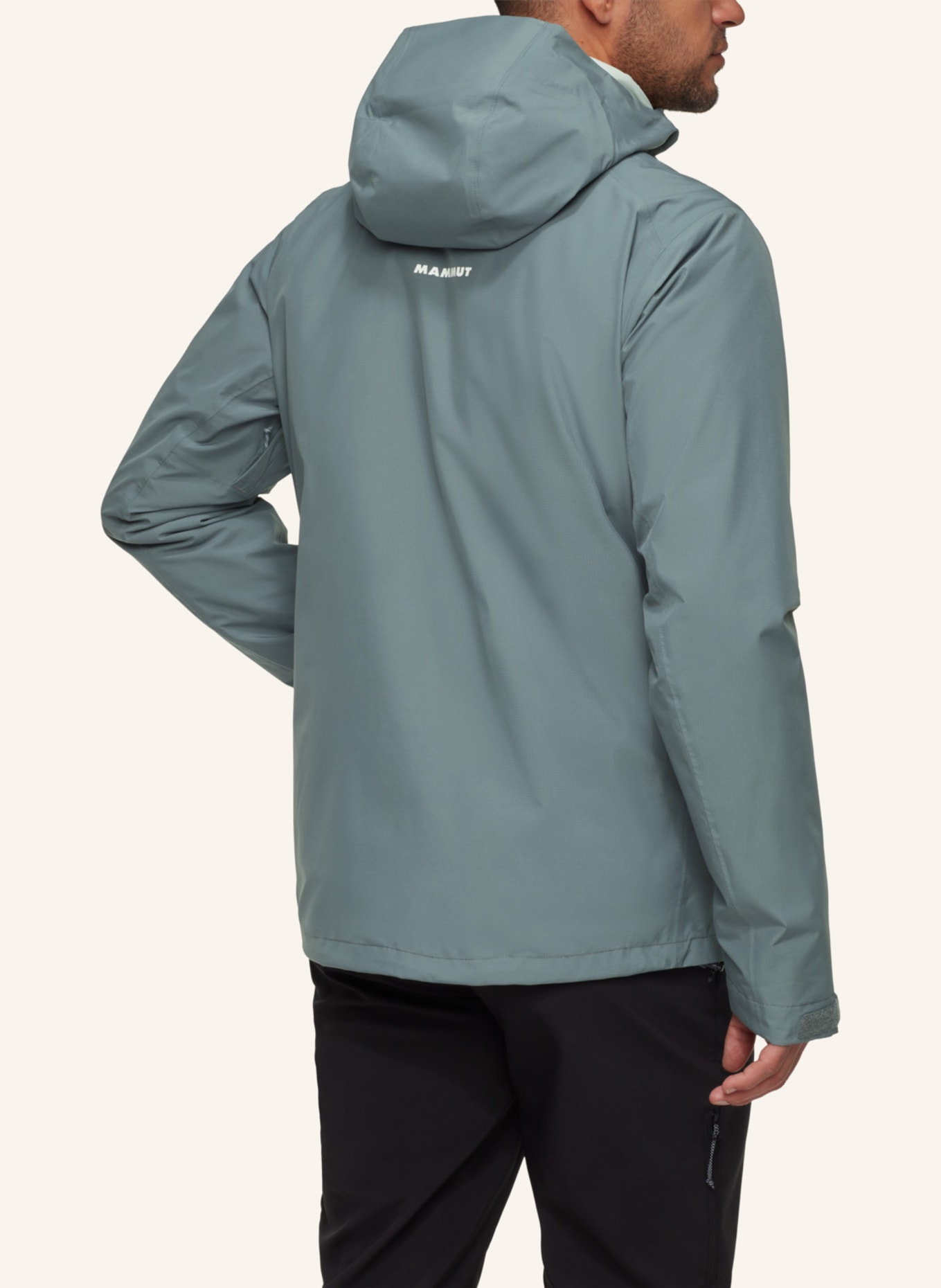 MAMMUT 2-in-1-Jacke ALTO LIGHT HS HOODED: GRAU/ SCHWARZ