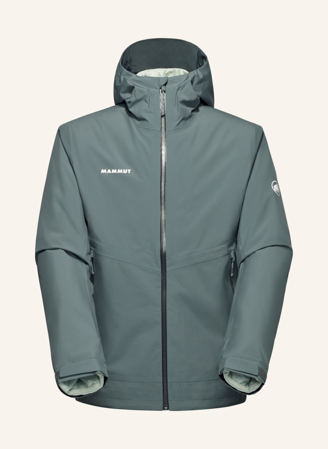 MAMMUT 2-in-1-Jacke ALTO LIGHT HS HOODED: GRAU/ SCHWARZ