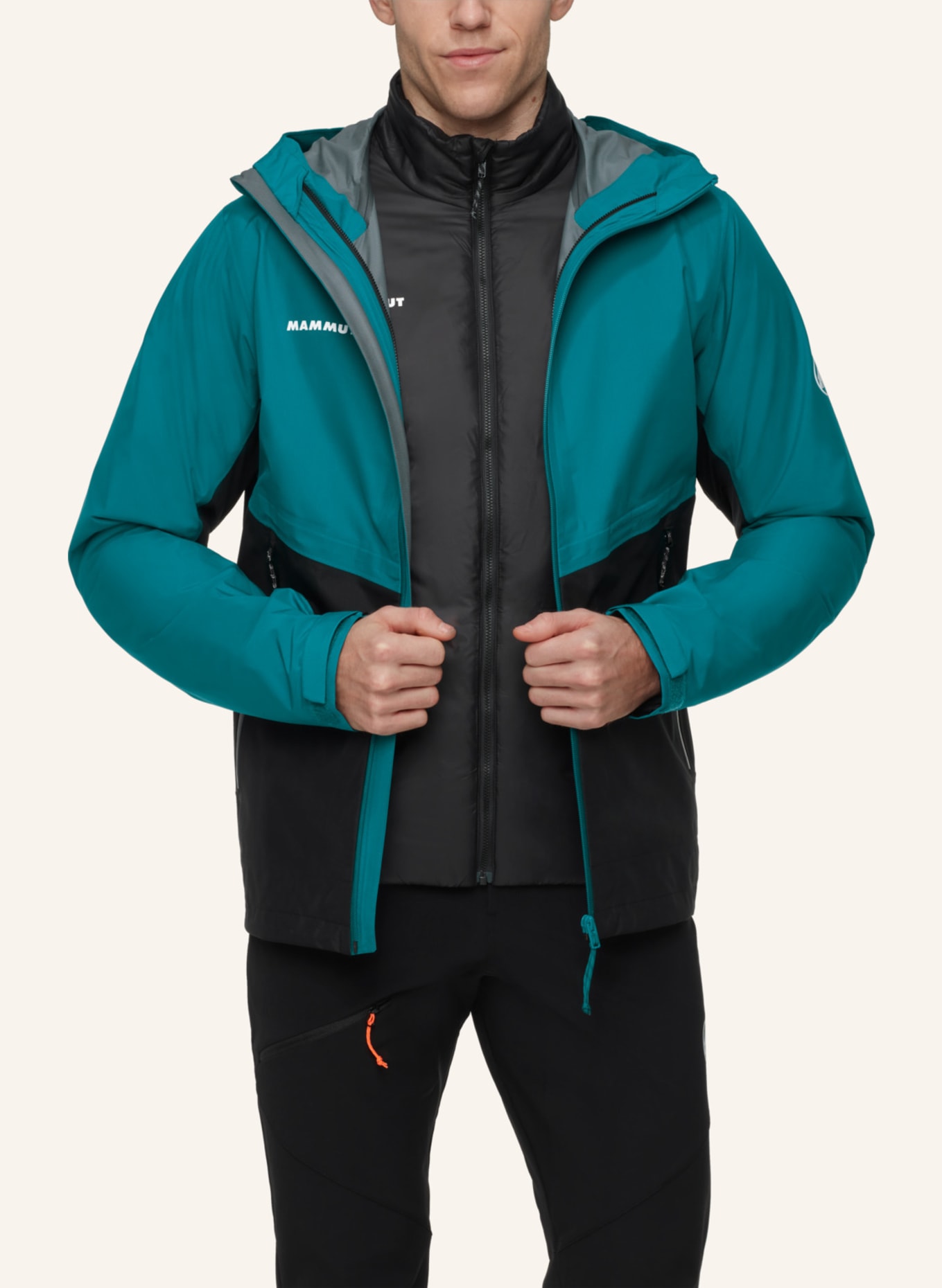 MAMMUT 2-in-1-Jacke ALTO LIGHT HS HOODED: GRÜN