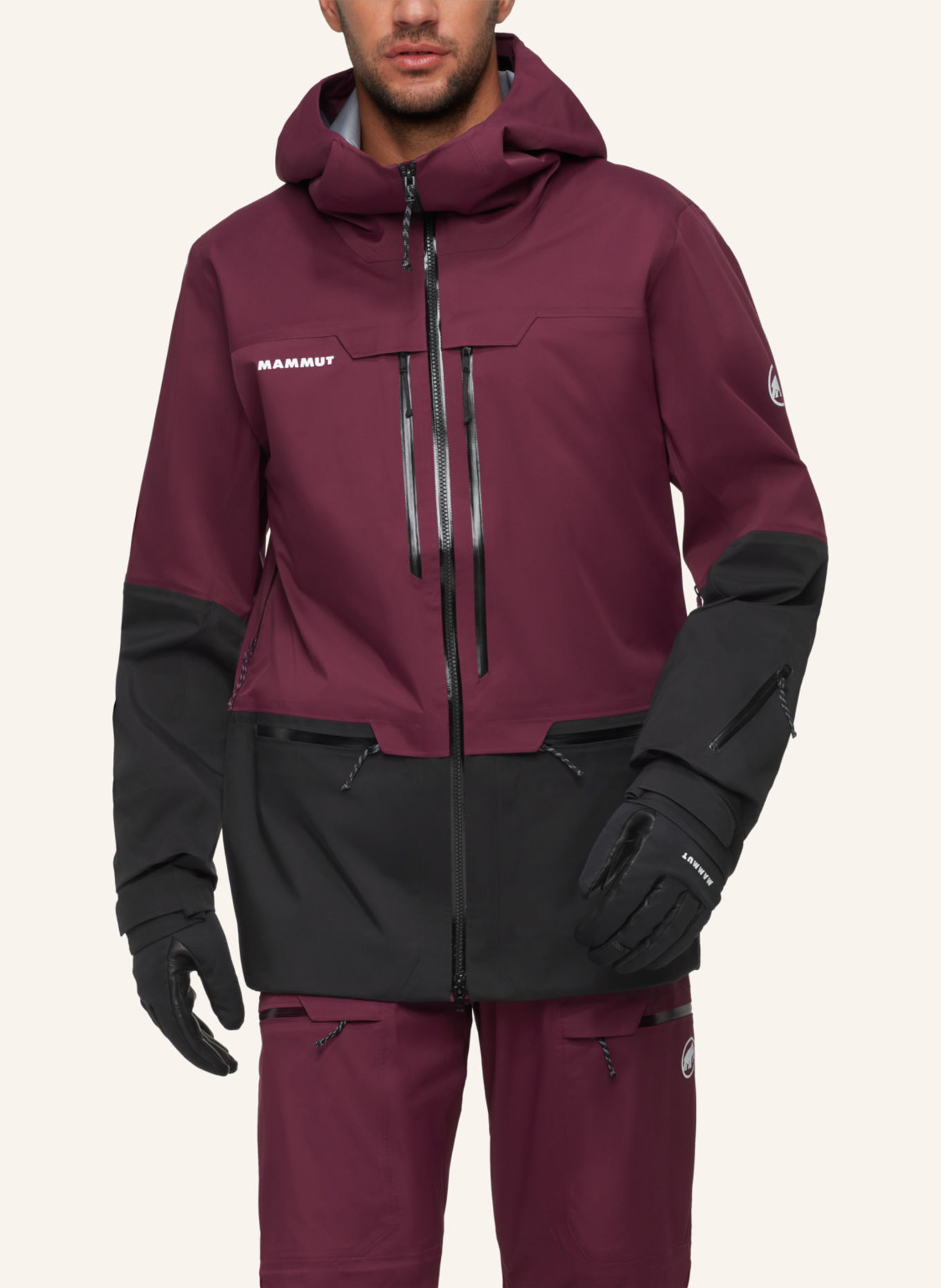 MAMMUT Hardshell-Skijacke HALDIGRAT: ROT